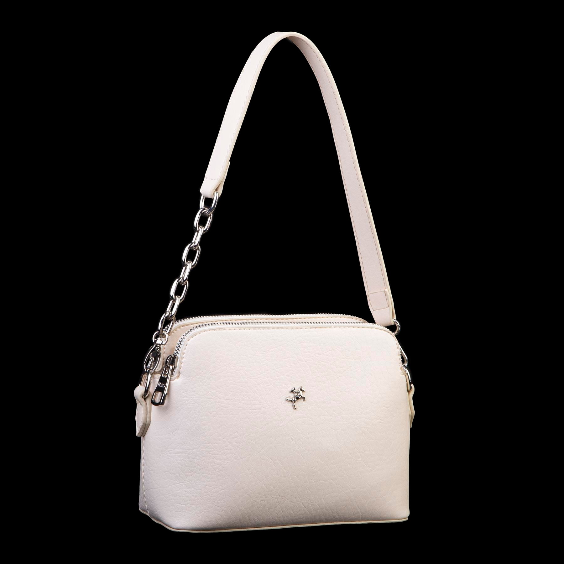Nas Bag Kadın Omuz ve Çapraz Zincirli ve Uzun Çift Askılı (20x15 cm) Krem  Victoria