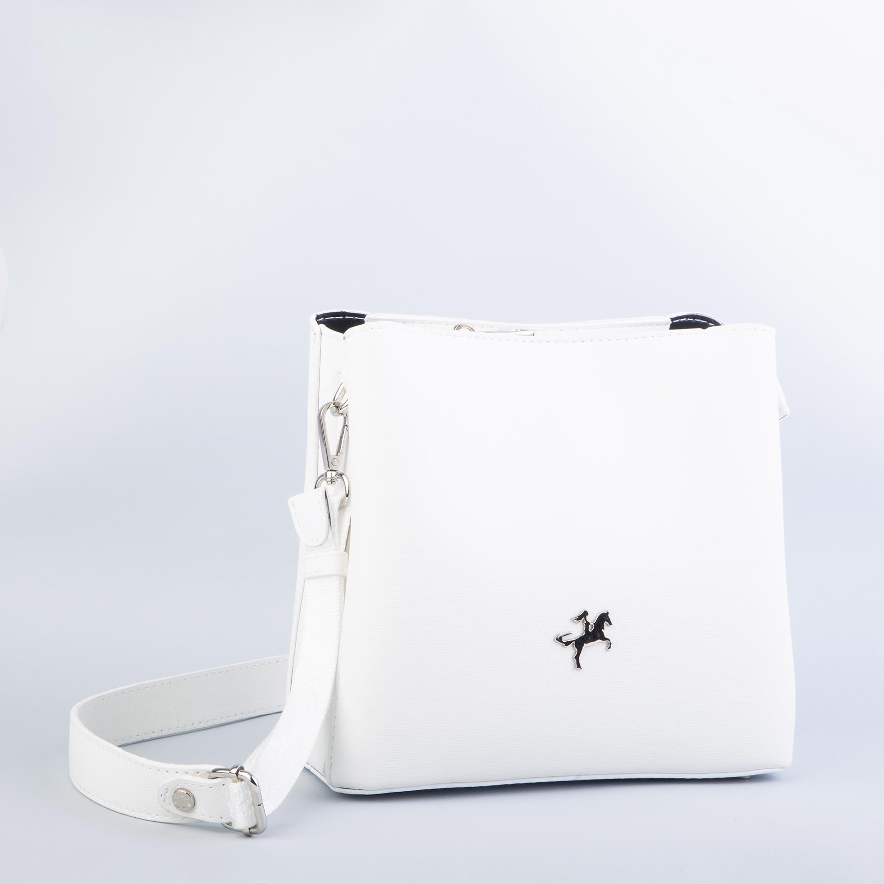 Nas Bag Kadın Postacı Çanta Çift Askılı Beyaz Mngo