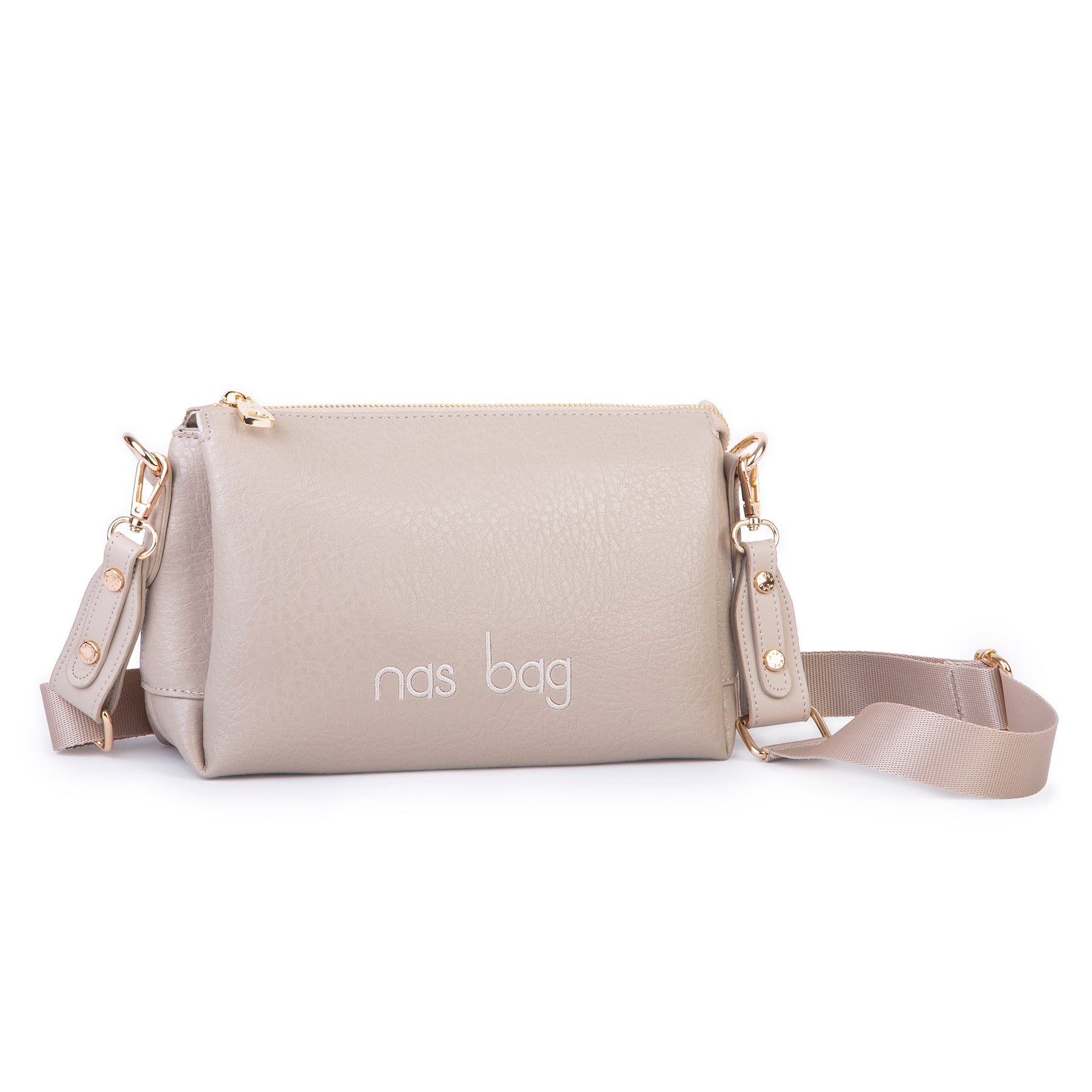 Nas Bag Kadın Sade Günlük Postacı Çantası ( 25x16 cm) Kum Victoria