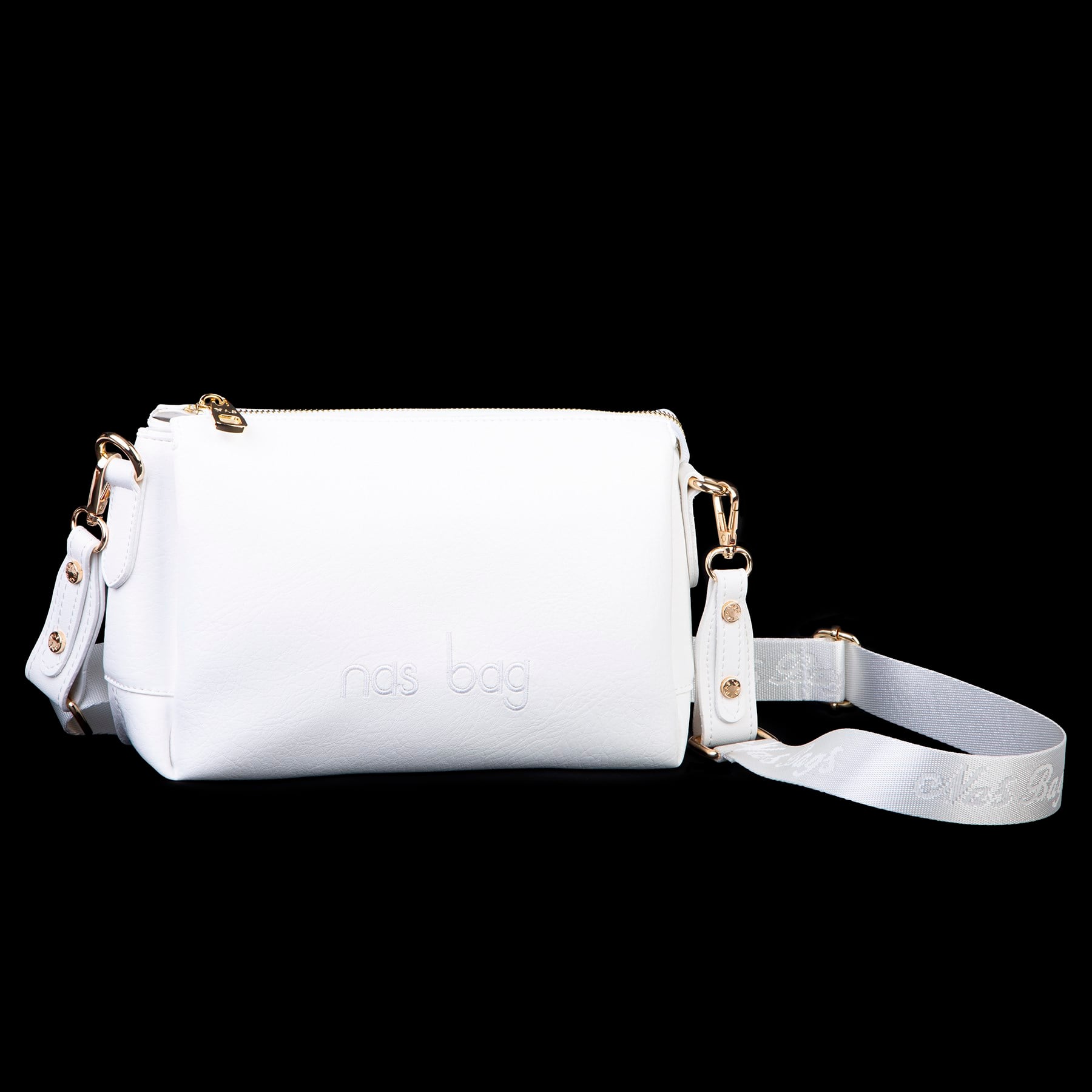 Nas Bag Kadın Sade Günlük Postacı Çantası ( 25x16 cm) Beyaz Victoria