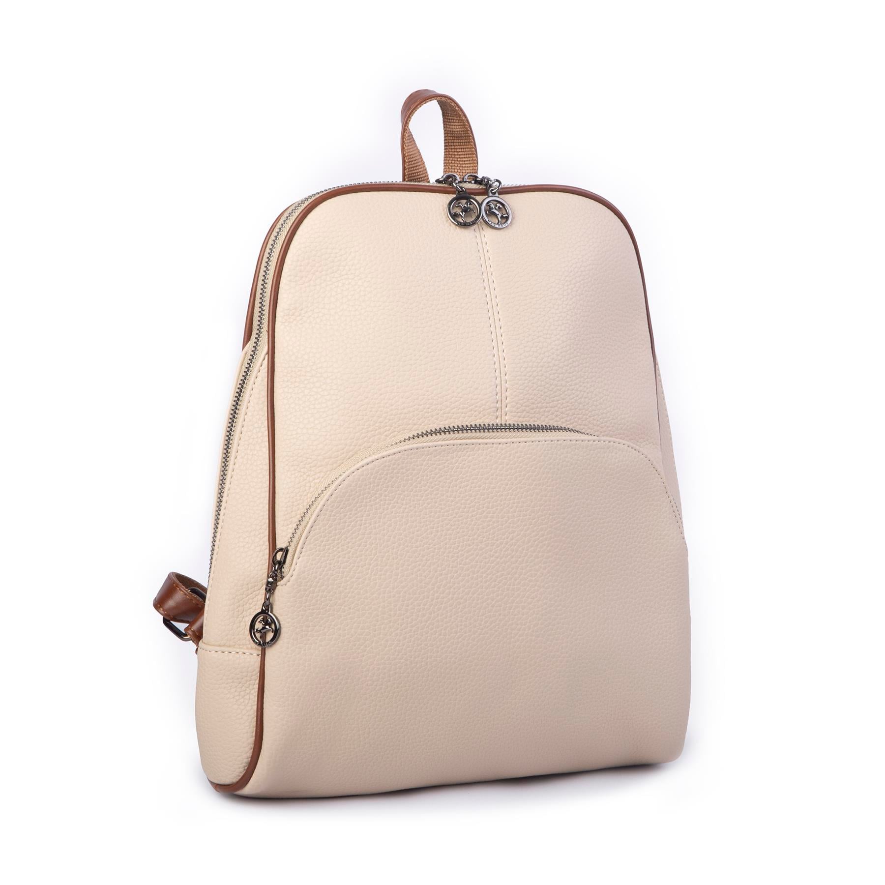 Nas Bag Kadın Sırt Çantası Orjinal Kum Taba Natural  (Eni :28 cm, Boyu :40cm)