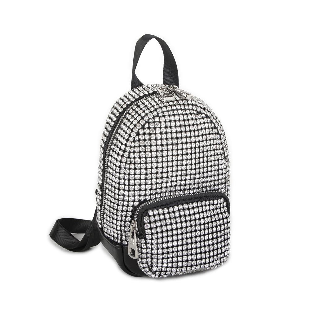 Nas Bag Kadın Sırt Çantası Silver  Diamond  Gümüş Taşlı şık  Çanta