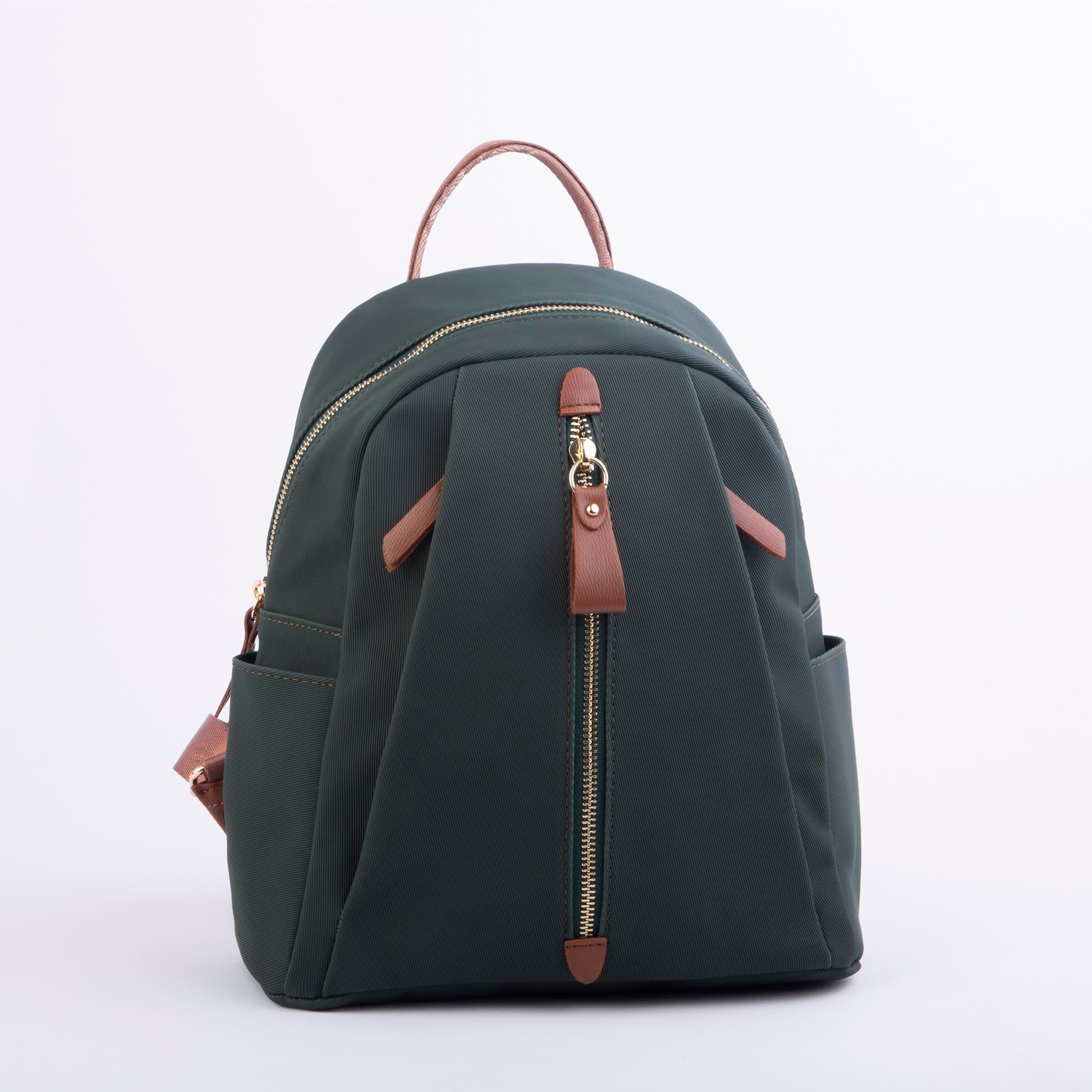 Nas Bag Kadın Sırt Çantası Yeşil Taba Karaca  (en:28 ; boy:30cm)