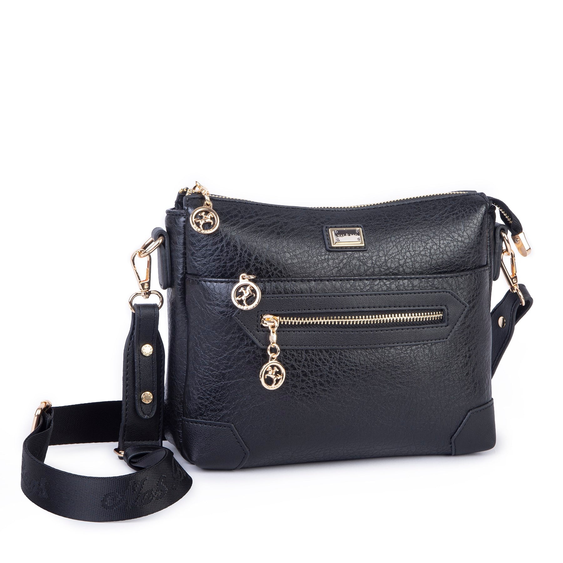 Nas Bag Kadın Spor Şık Günlük Postacı Çapraz Çanta (en 25 cm ;boy 22 cm ) Siyah Victoria