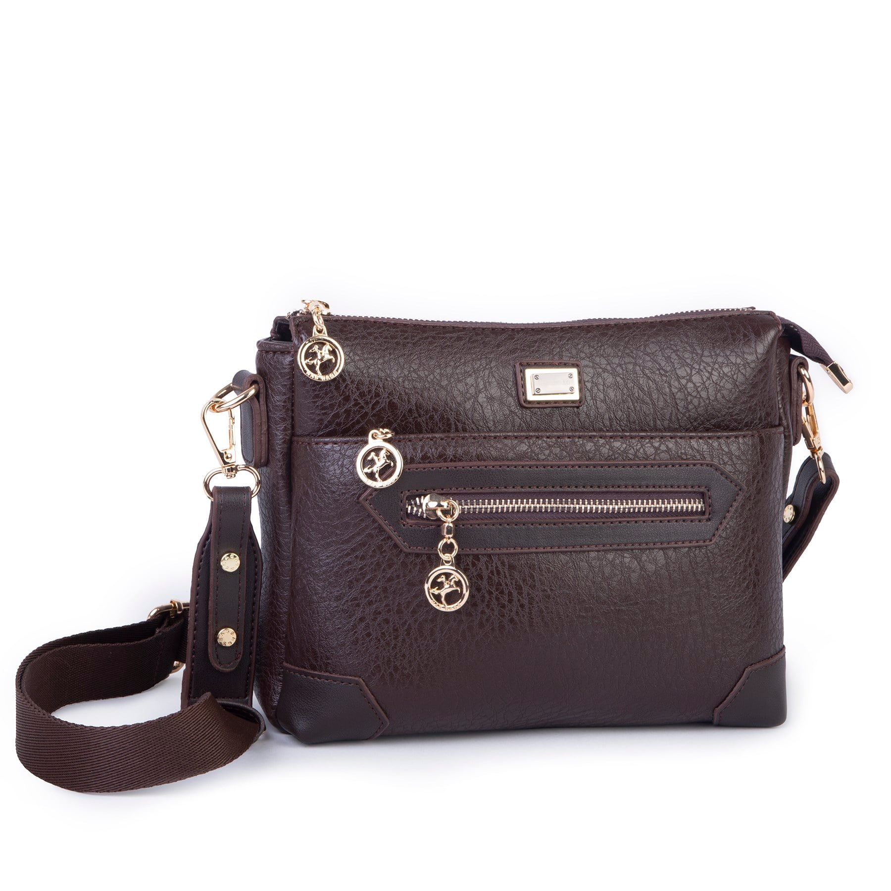 Nas Bag Kadın Spor Şık Günlük Postacı Çapraz Çanta (en 25 cm ;boy 22 cm ) Kahverengi Victoria
