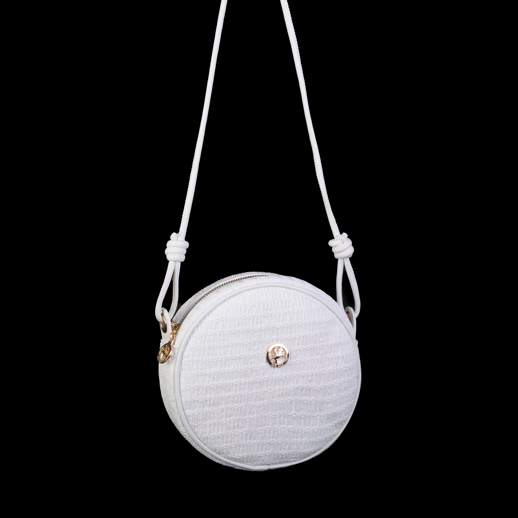 Nas Bag Kadın Yuvarlak Oval Yazlık Moda Çanta Beyaz  Hasır