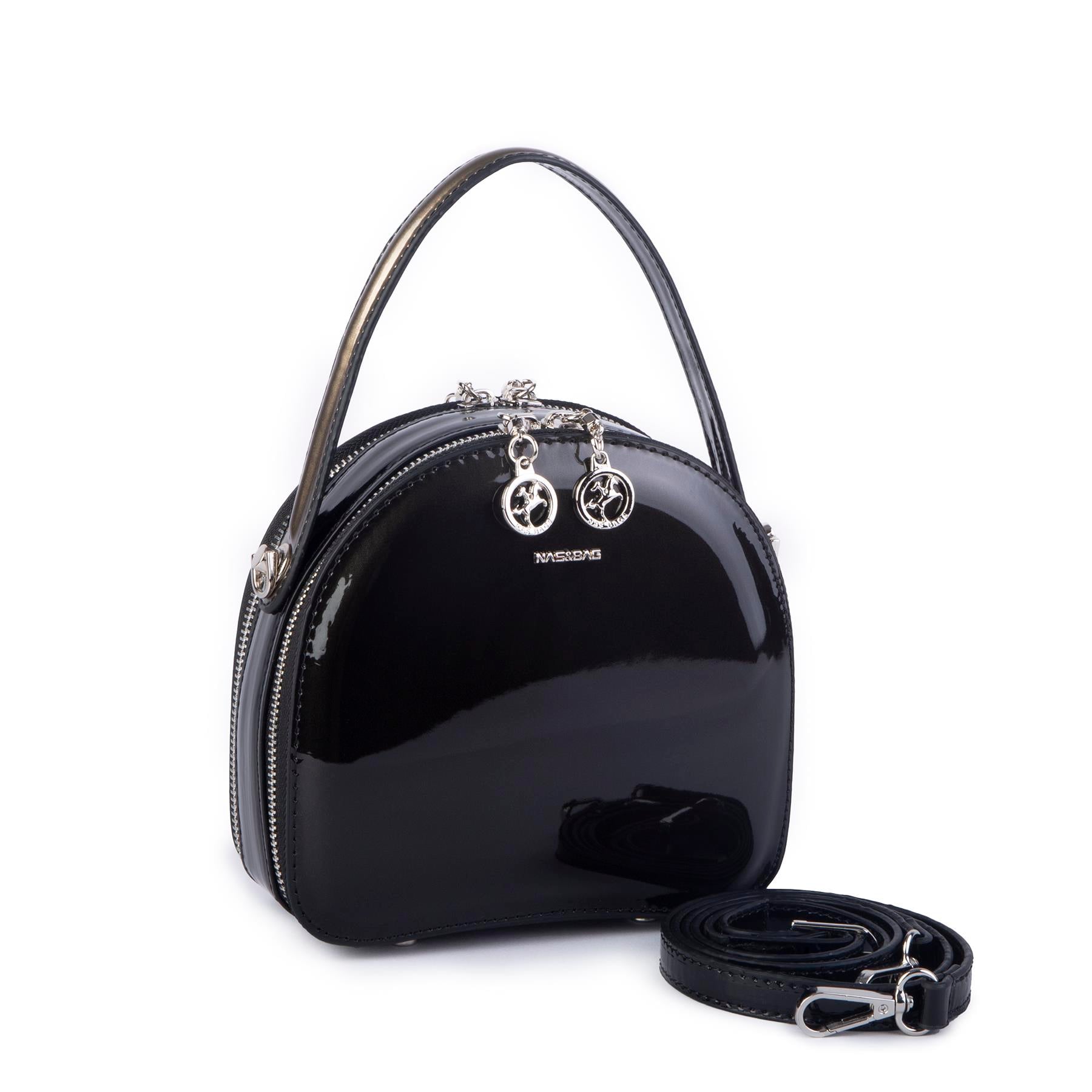 Nas Bag Mini Kadın El ve Çapraz Çanta Gri  Dumanlı (17x17 cm)