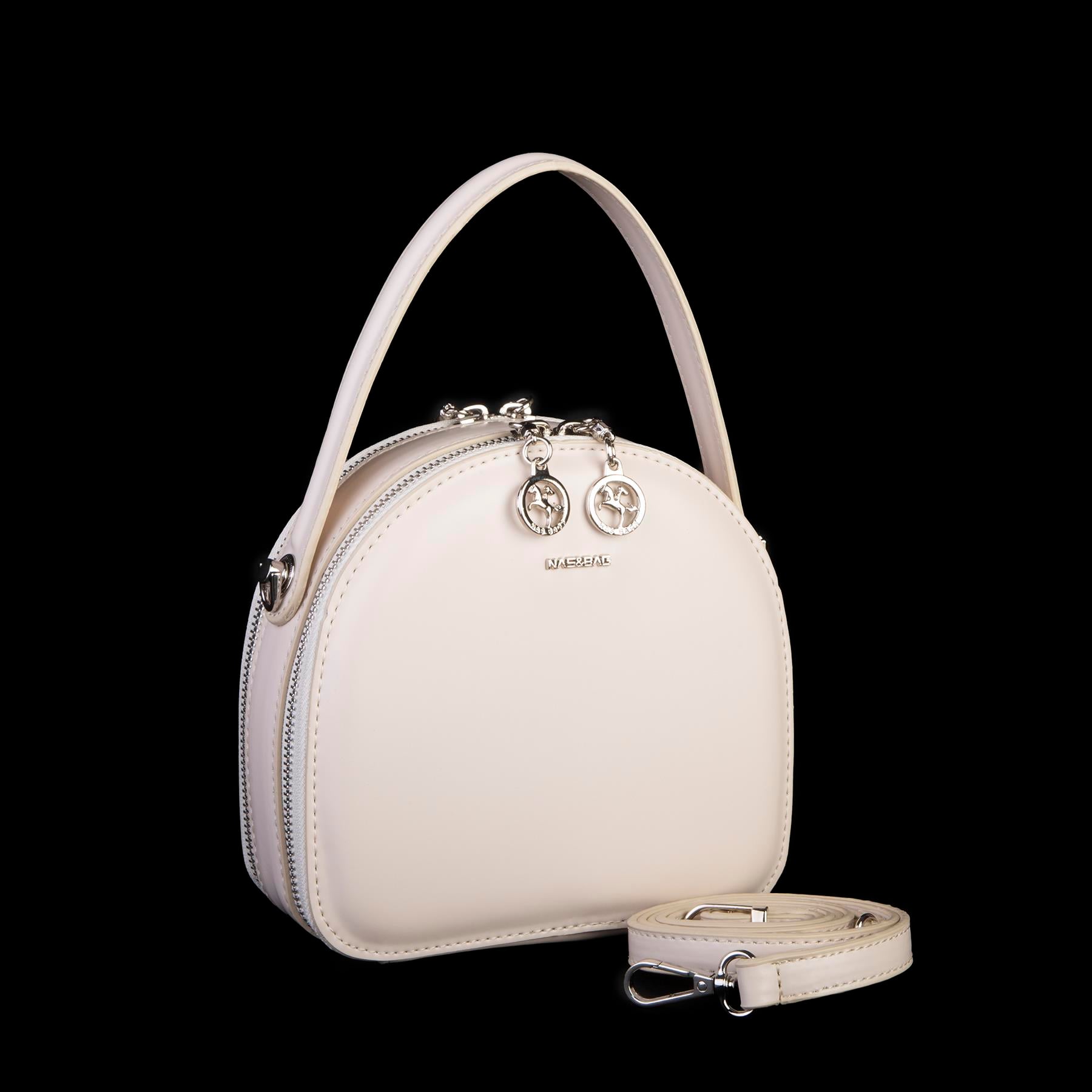 Nas Bag Mini Kadın El ve Çapraz Çanta Krem  Zra (17x17 cm)