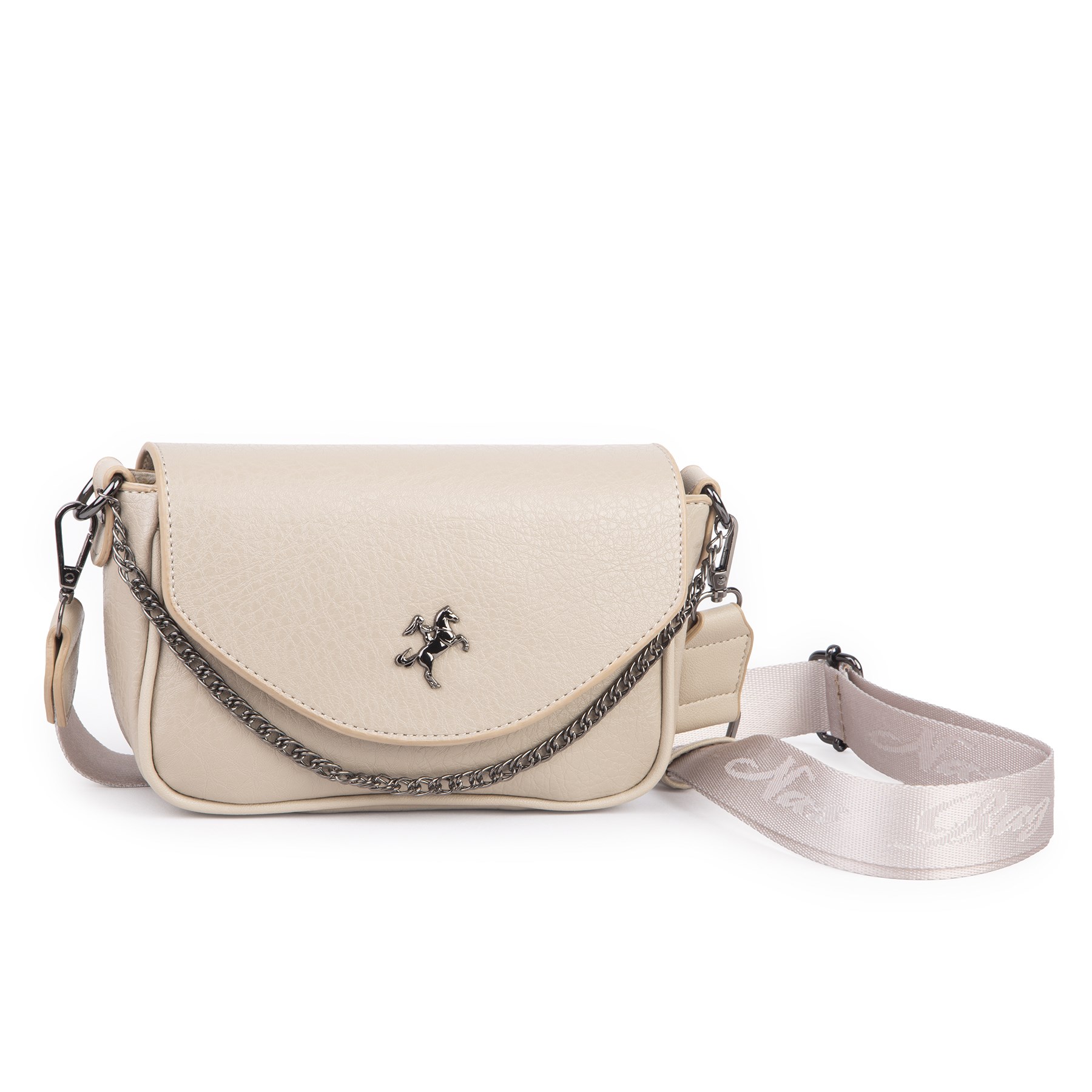 Nas Bag Mini Kapaklı Çapraz Çanta (en 20 cm , boy 12 cm) Kum Victoria