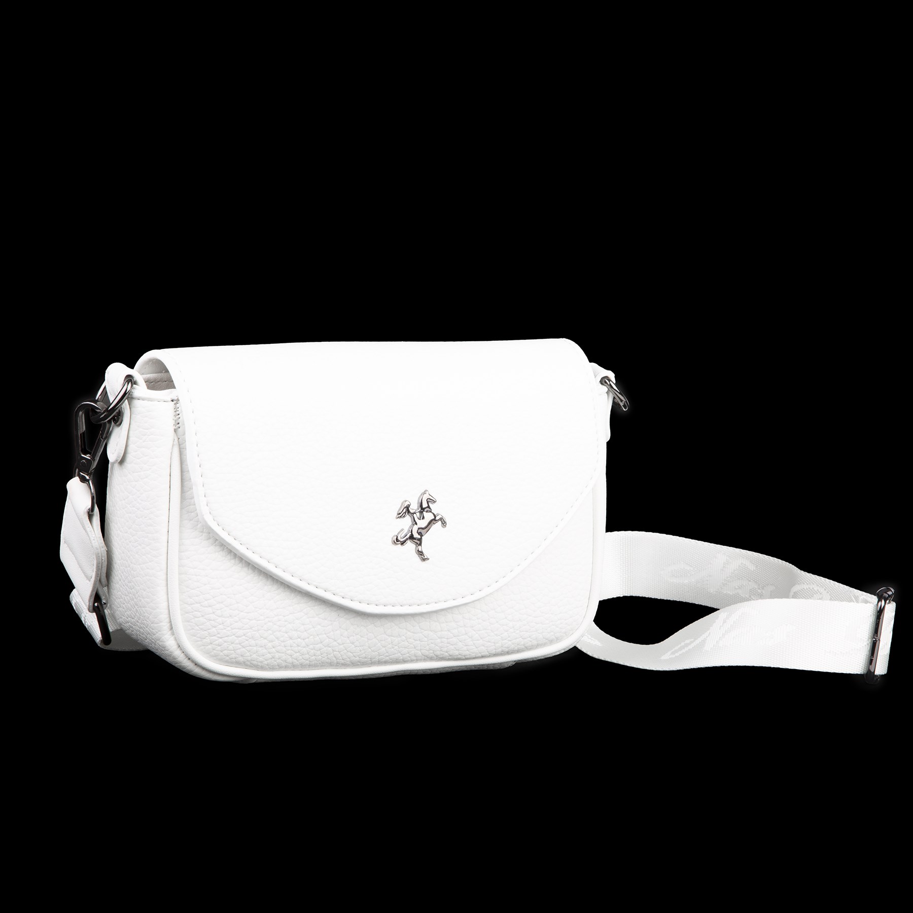 Nas Bag Mini Kapaklı Çapraz Çanta (en 20 cm , boy 12 cm) Beyaz Lopez