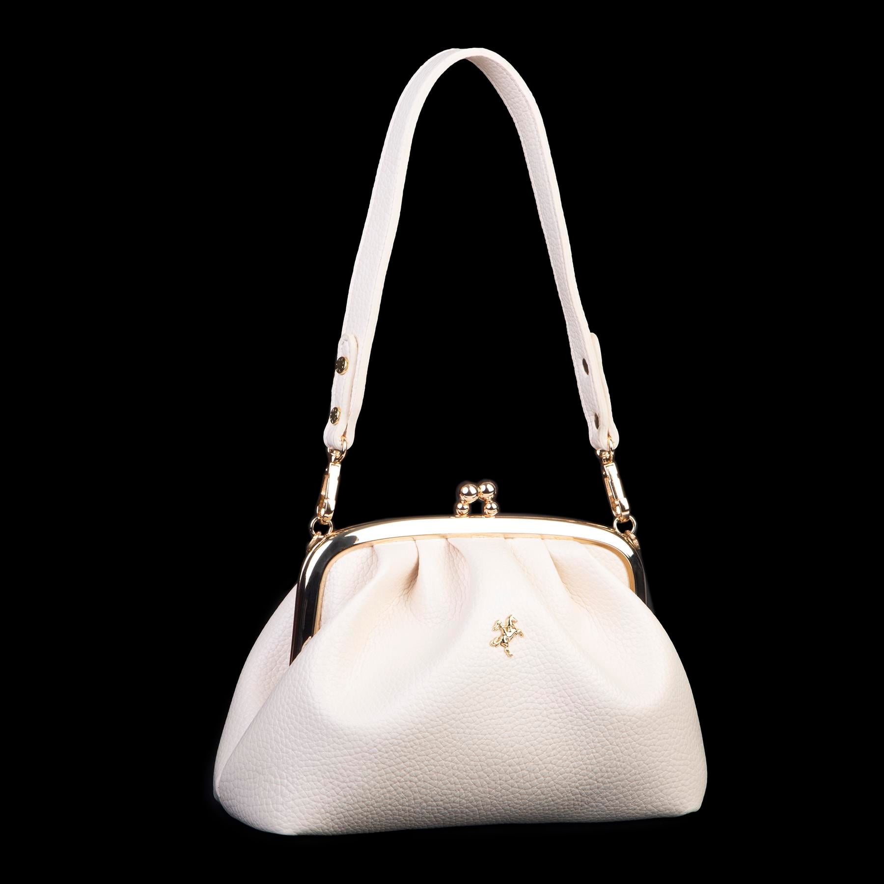 Nas Bag Mini Omuz ve Çapraz Vintage Burslu Çanta (23x15 cm) Krem  Victoria