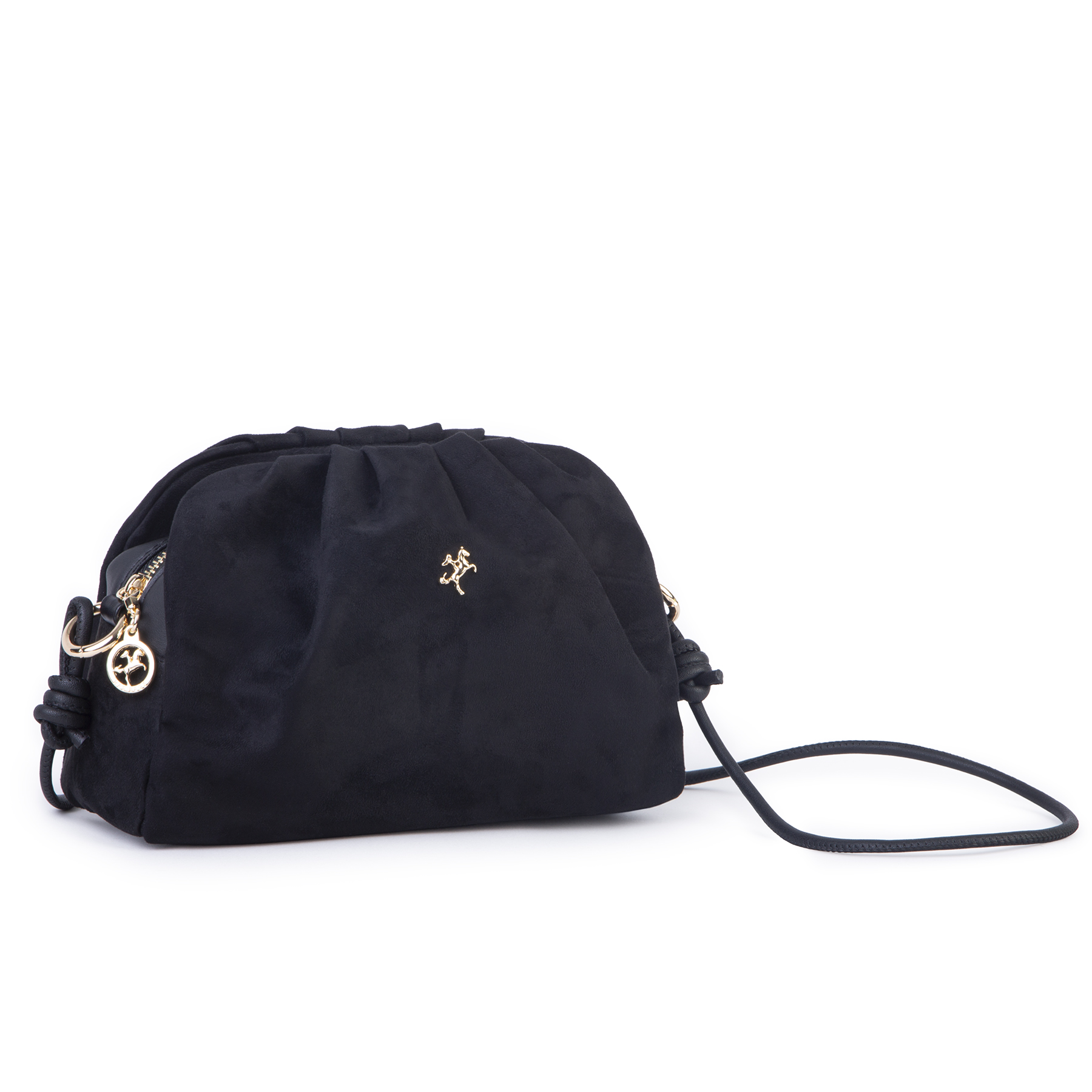 Nas Bag Mini Shopper Kadın Çapraz Çanta Siyah Süet