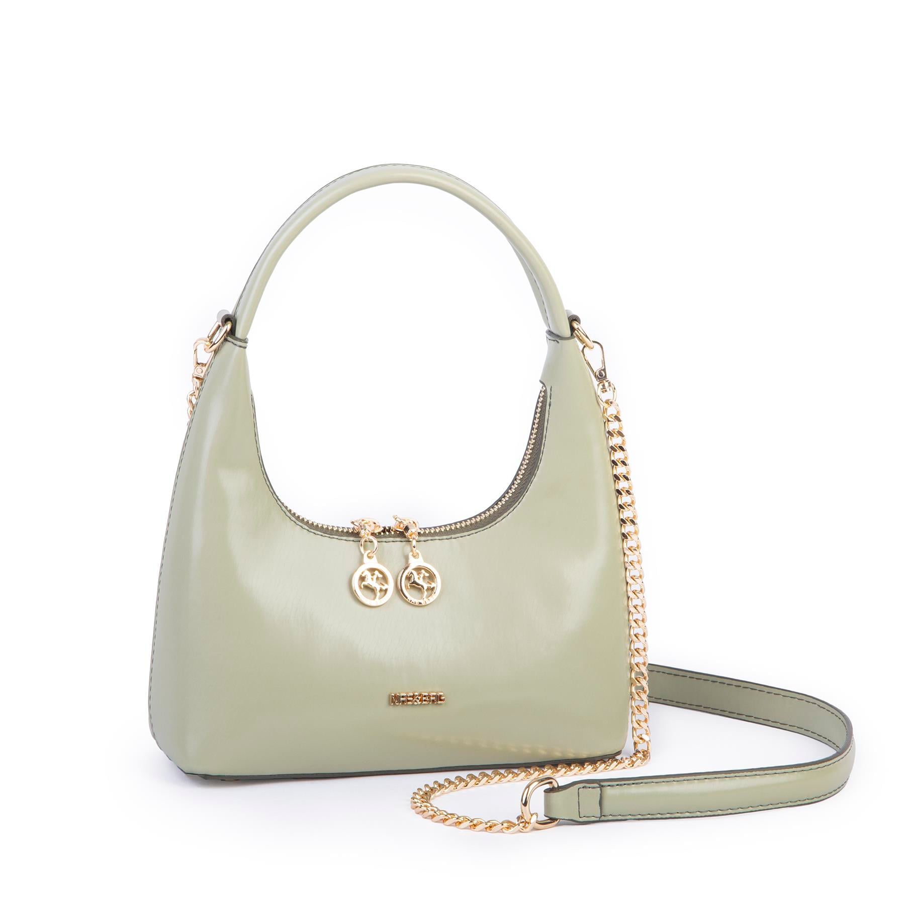 Nas Bag Mini Zincirli Omuz ve Çapraz Çanta Yeşil 