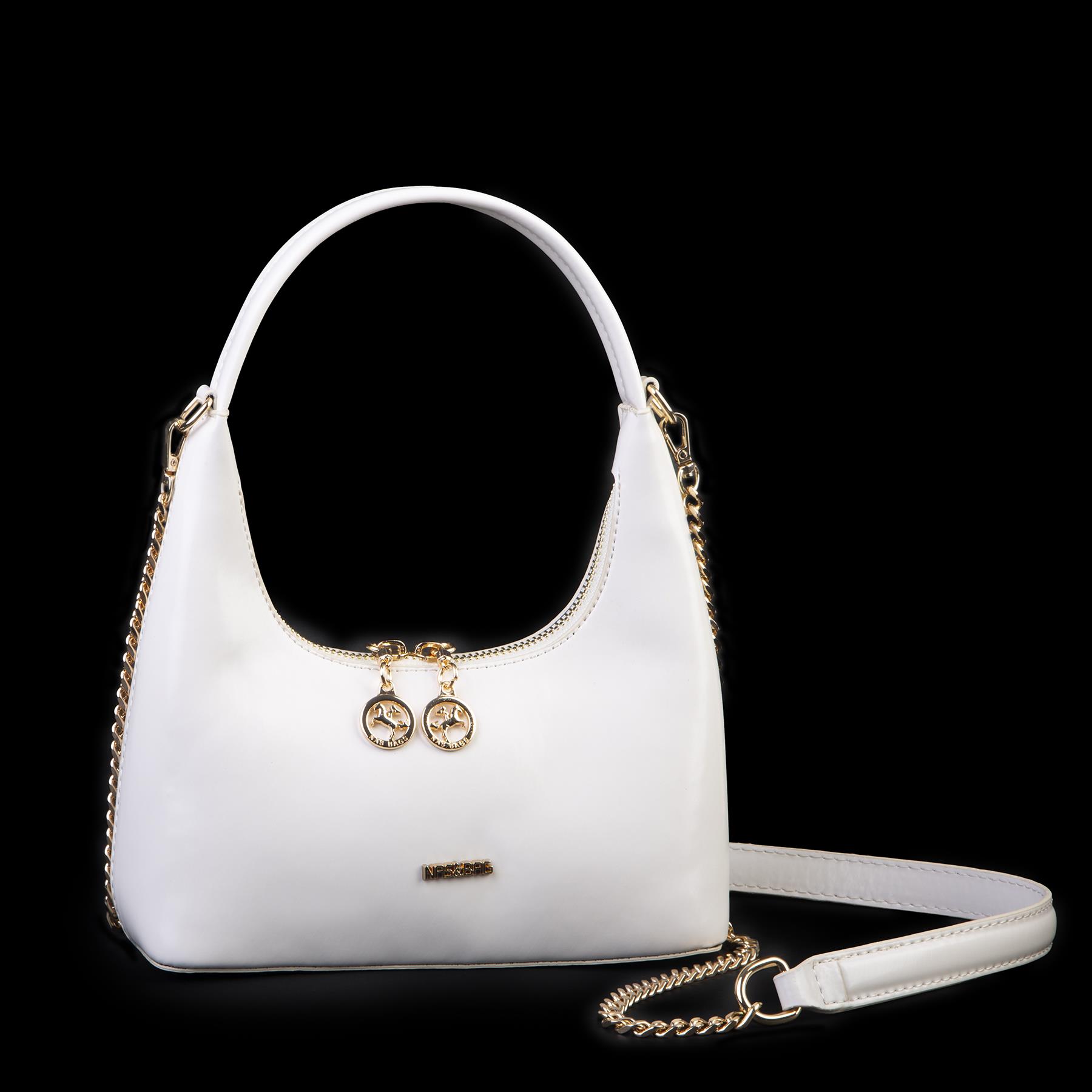 Nas Bag Mini Zincirli Omuz ve Çapraz Çanta krem