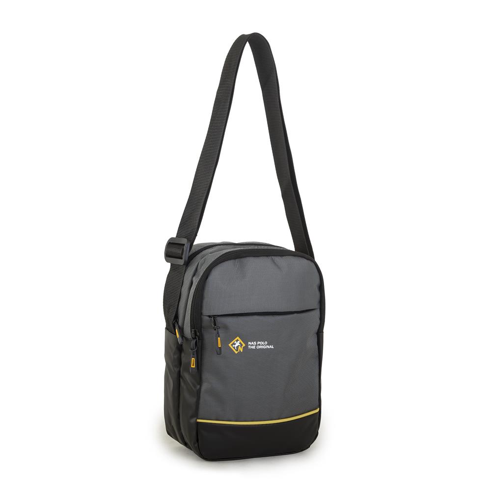 Nas Bag-Nas Polo (Waterproof ) Outdoor Erkek El Ve Çapraz Çanta Gri Antrasit