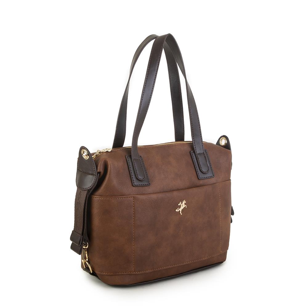 Nas Bag  Omuz Çantası Taba Kahve Raven