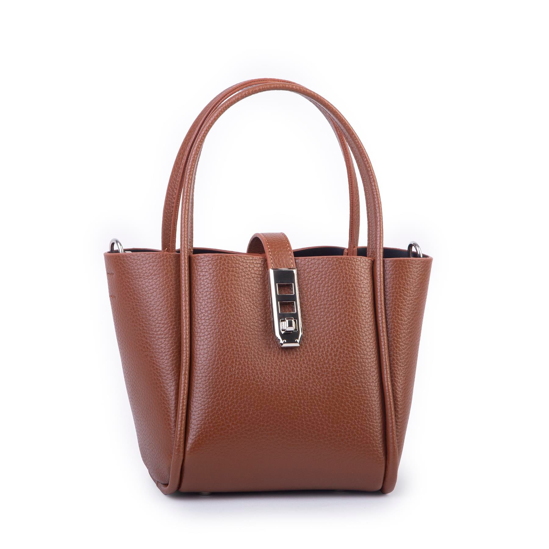 Nas Bag Orta Boy Kadın El ve Omuz Çapraz Çanta 18x20 cm Taba Lopez