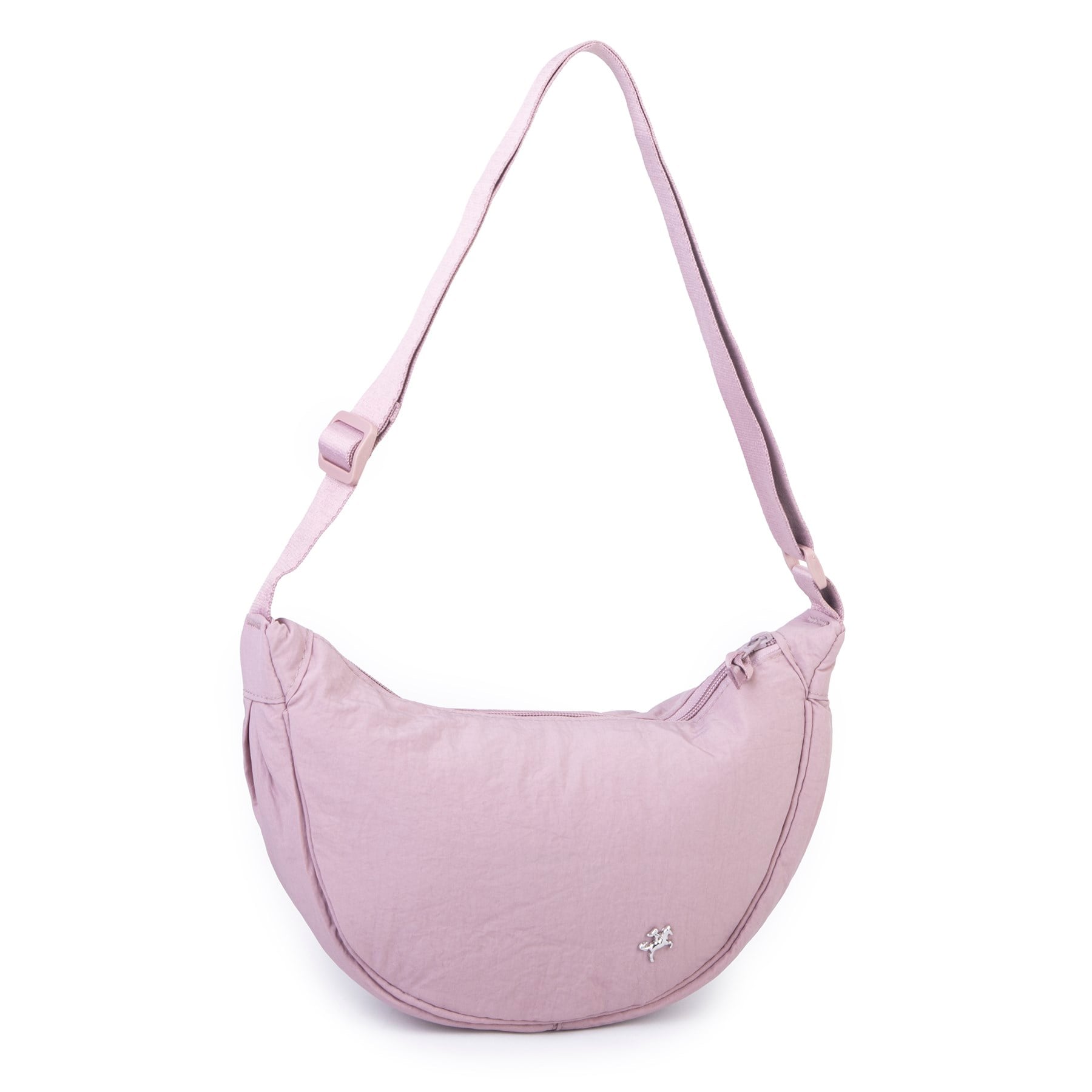 Nas Bag Ultra Hafif Kadın Spor Günlük Nas Bag Minimalist Günlük Ayarlanabilir Askılı Mini Hobo Çanta (en 25 cm ;boy 22 cm ) Pudra