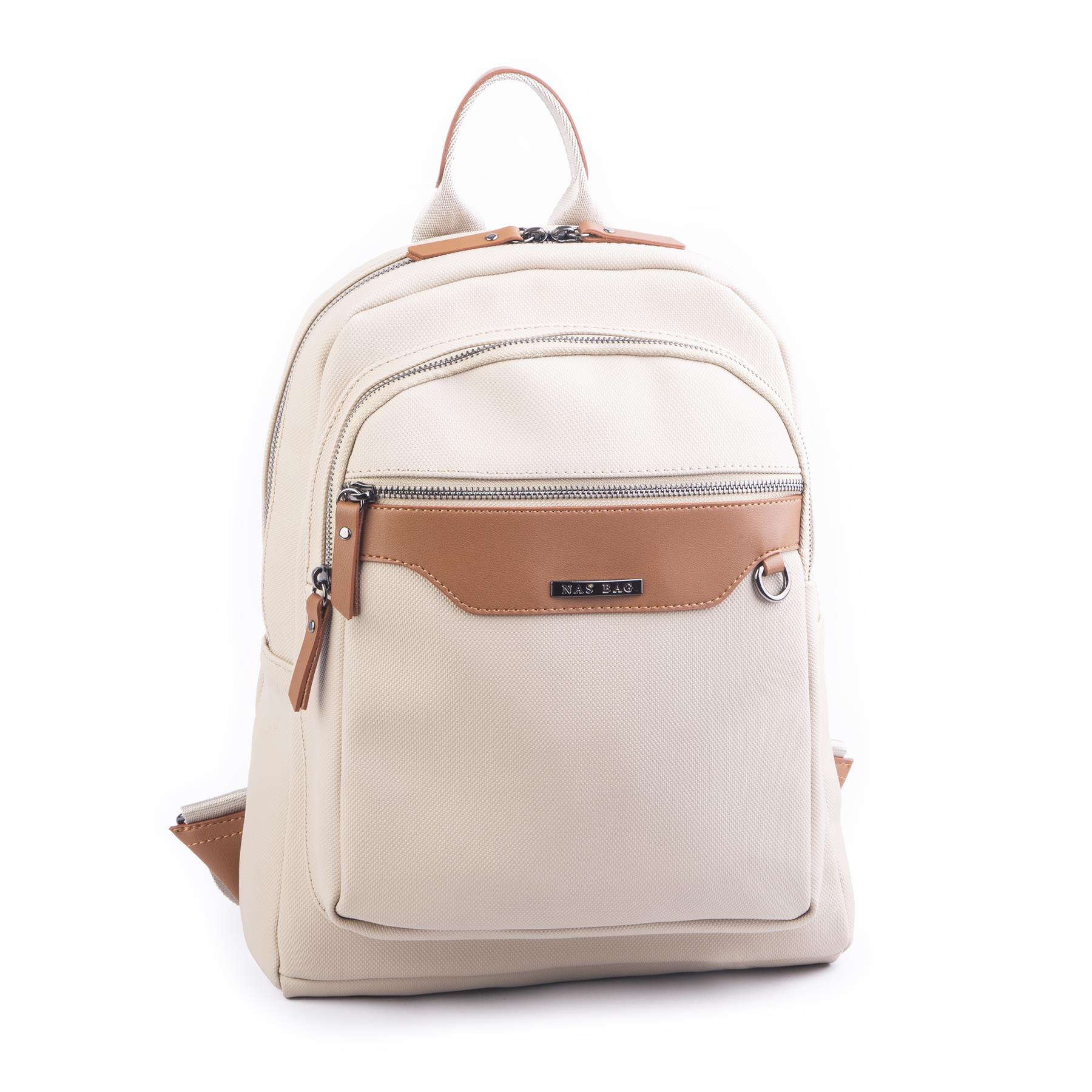 Nas Bag Unisex Büyük Boy Sırt Çantası Tablet Koruma Tasarımı Kum Taba Lacst  (en :32 cm ; boy :38)
