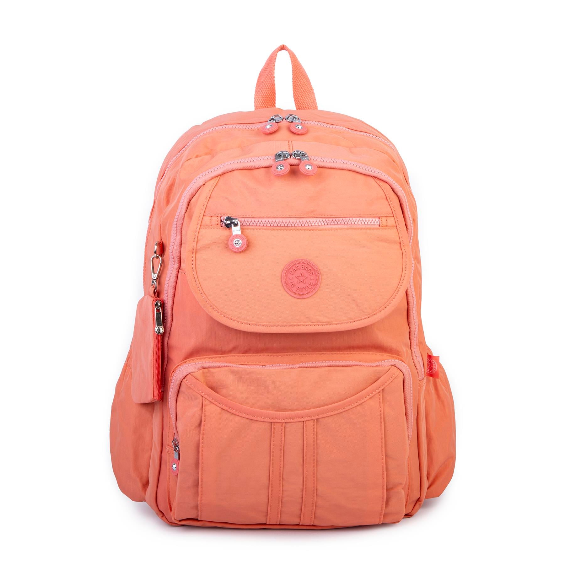 Nas Bag Unisex Büyük Boy  Zararlı Kimyasal İçermeyen Waterproof Sırt Çantası Somon