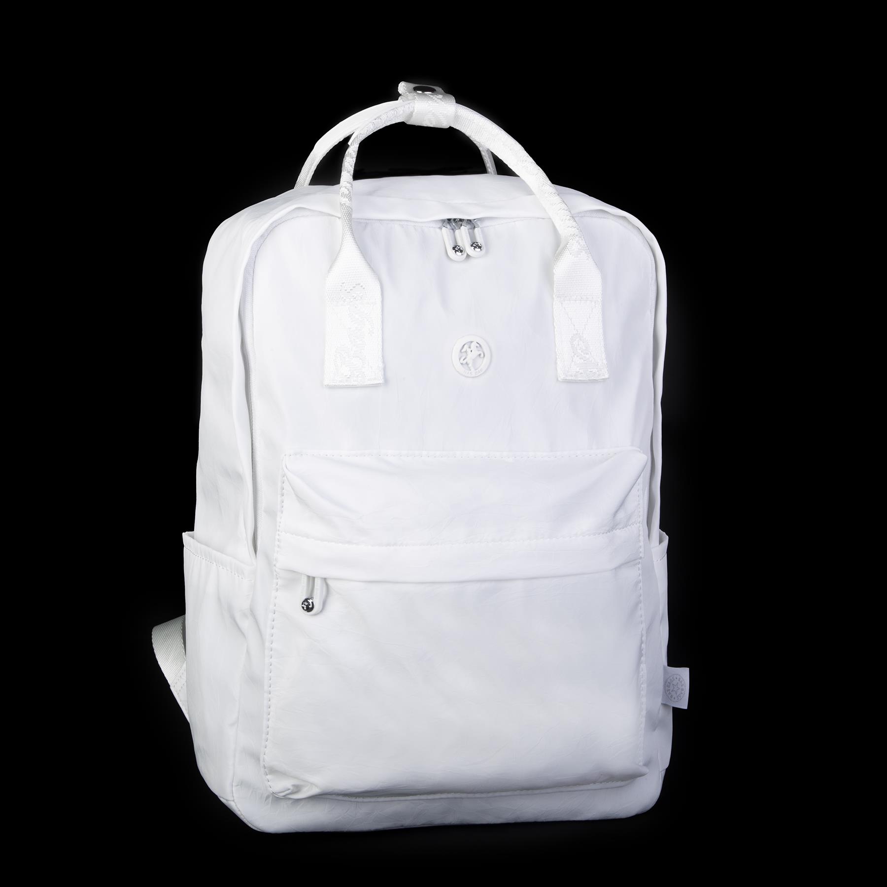 Nas Bag Unisex Sırt ve El Çantası Büyük Boy Su Geçirmez Sırt Çantası (29x40 cm ) Beyaz 