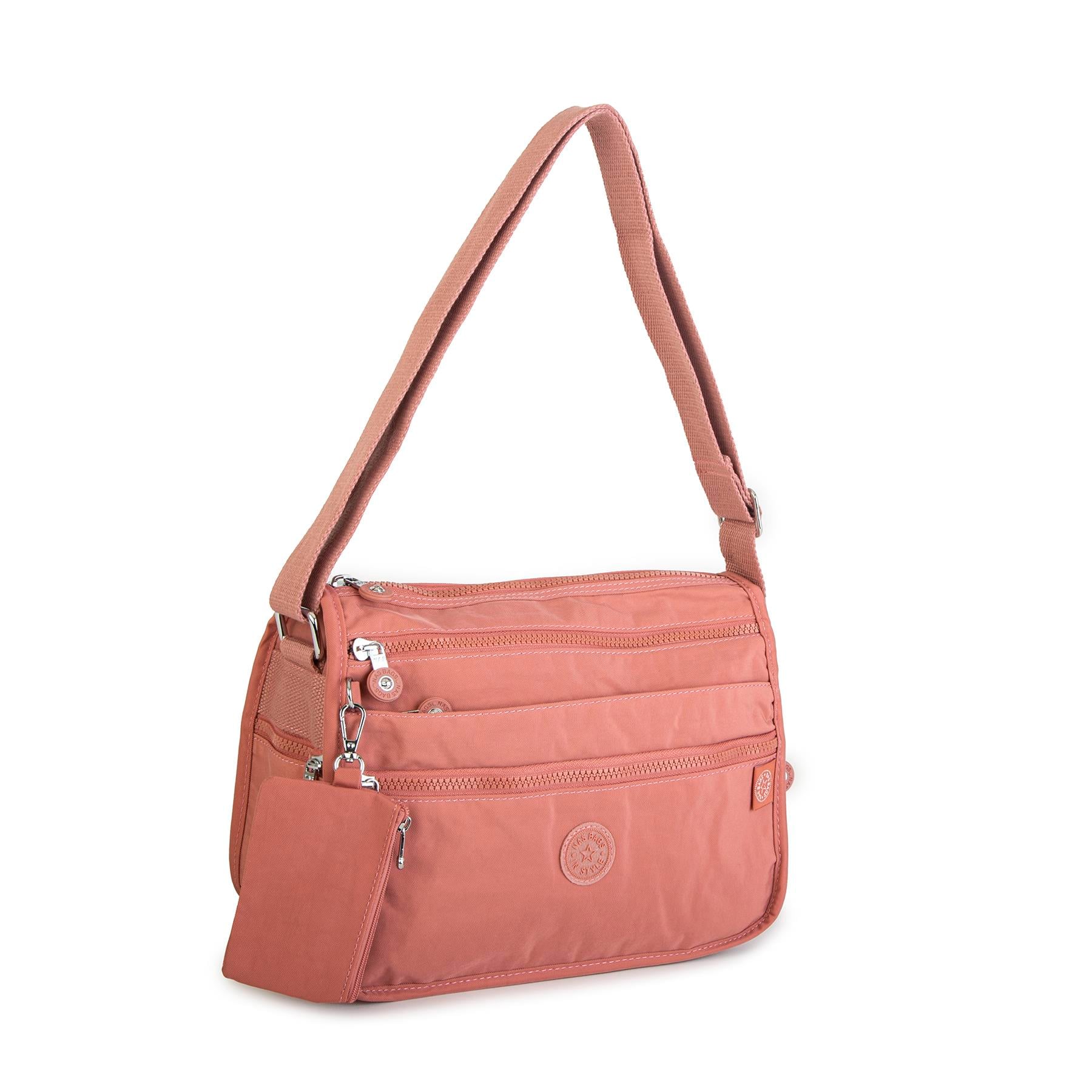 Nas Bag Unisex Zararlı Kimyasal İçermeyen Su İtici Özellikte Çapraz Çanta Gül Kurusu
