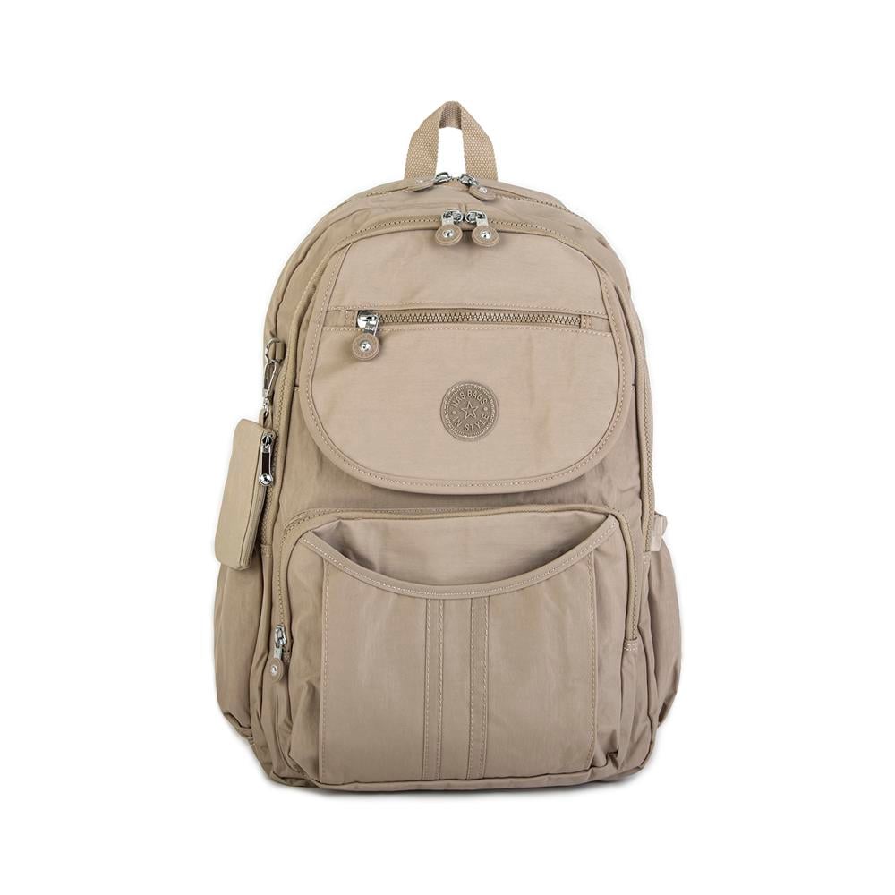 Nas Bag Unisex Zararlı Kimyasal İçermeyen Waterproof Sırt Çantası Vizon
