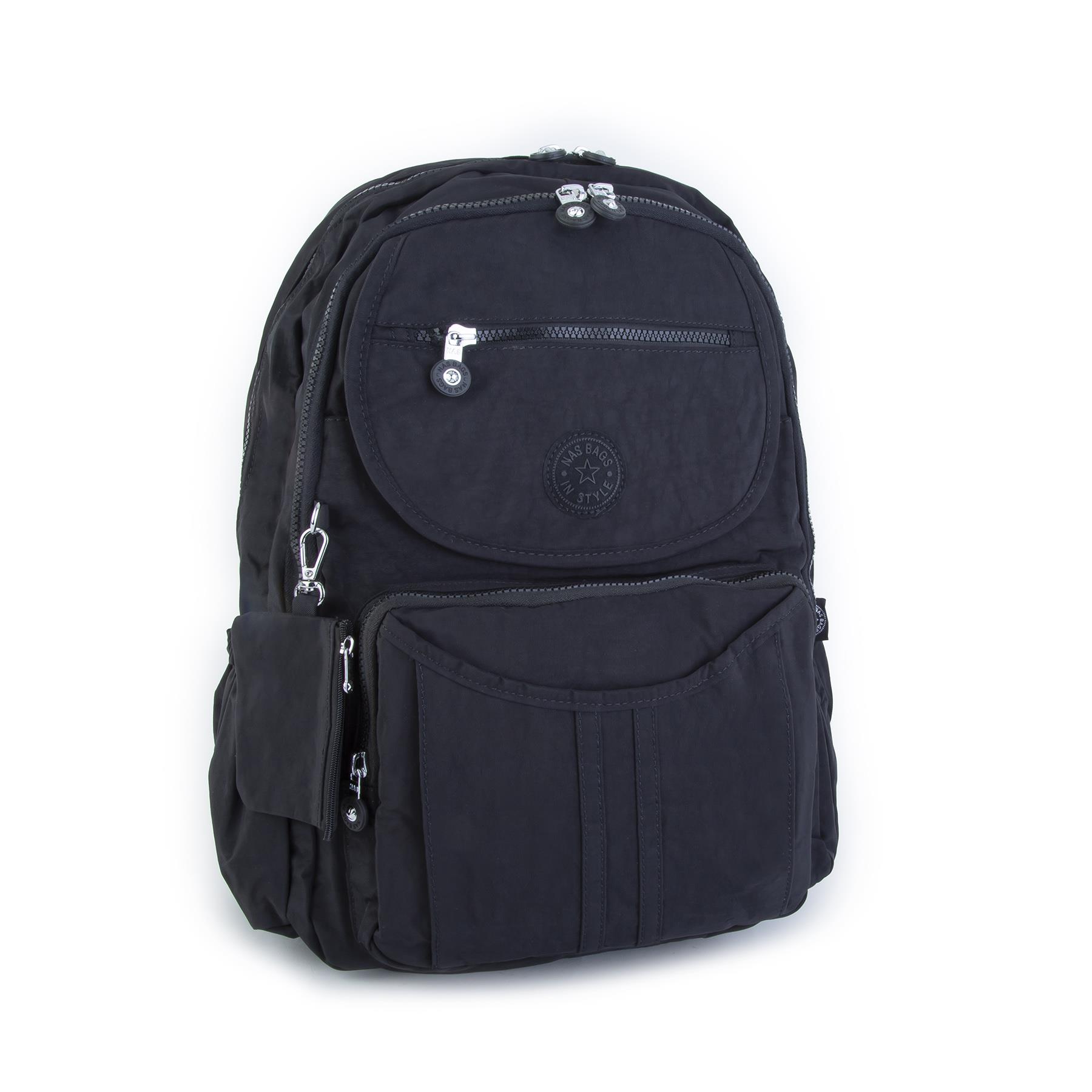 Nas Bag Unisex Zararlı Kimyasal İçermeyen Waterproof Sırt Çantası Siyah