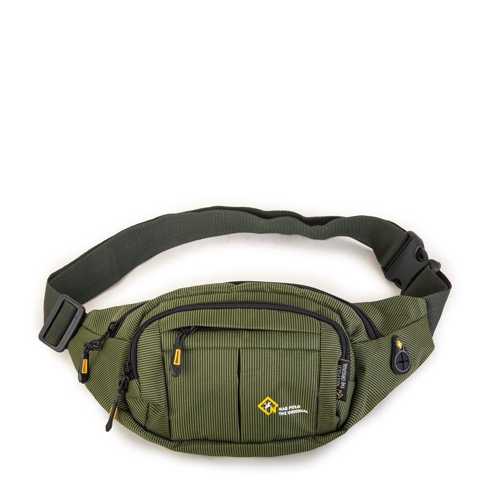 Nas Bag (Waterproof) Outdoor Fonksiyonel Çok Gözlü Erkek Bel ve Body Bag Haki Yeşil