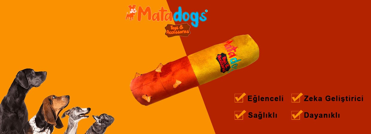 Mata Dogs BONE sesli,kumaş,nakışlı köpek oyuncağı