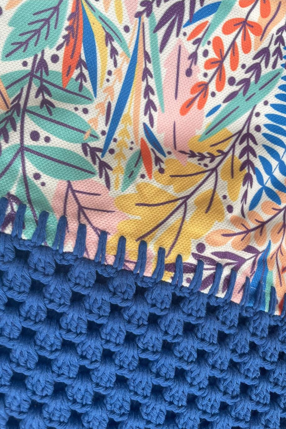 Azure Handmade Cotton Shoulder Bag
