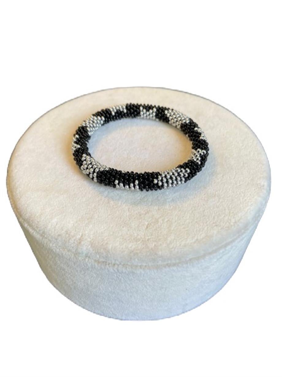 Black Star, Handmade Knitted Bracelet