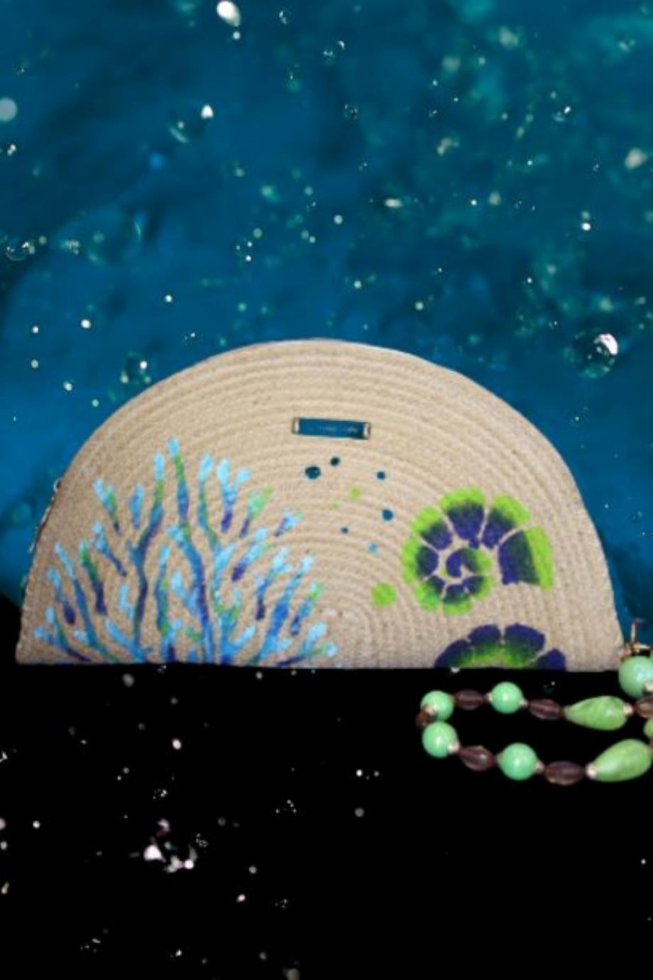 Blue Corals Handmade Clutch