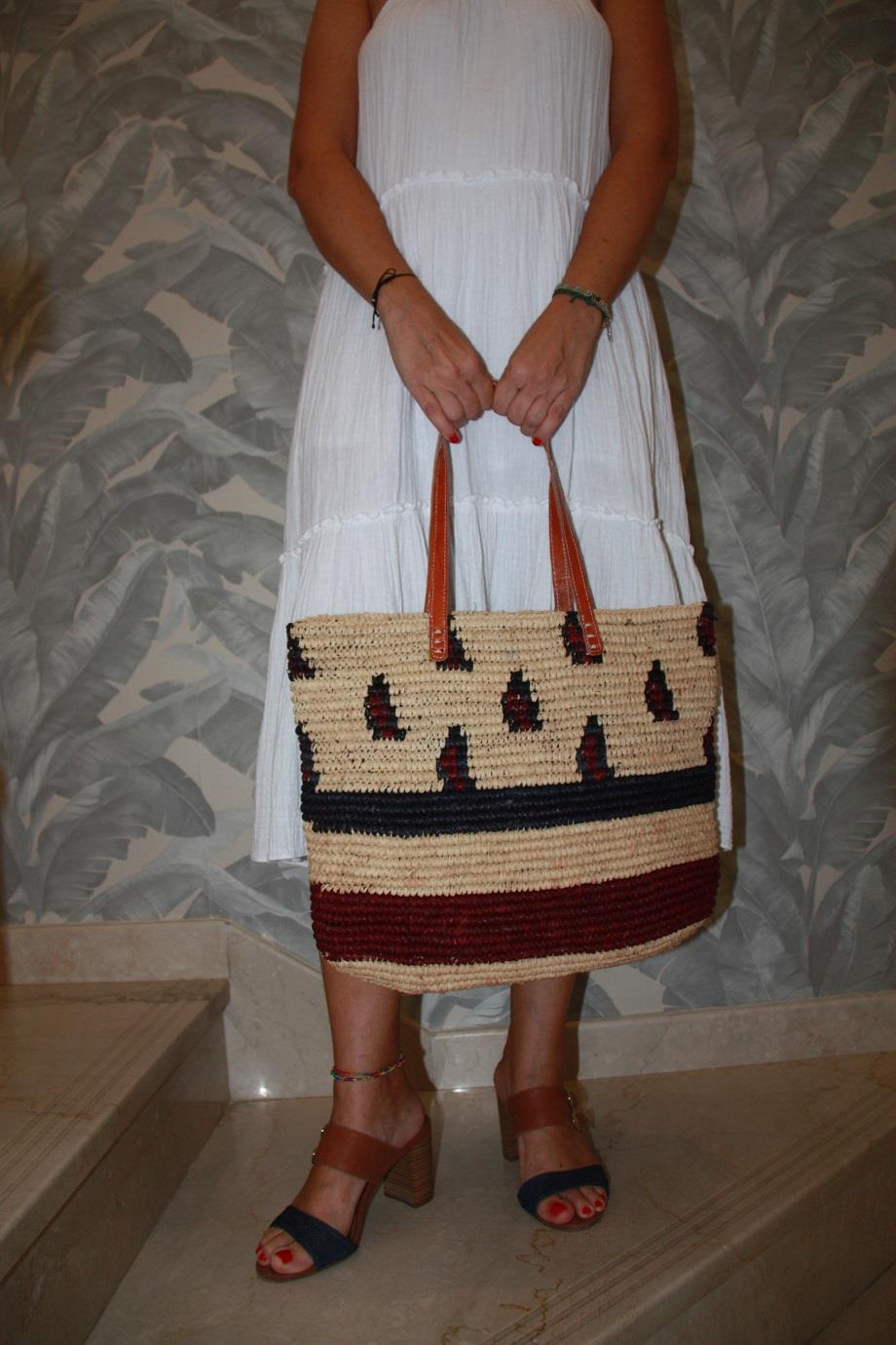 Casual  Natural Fiber Braid Tote Bag 