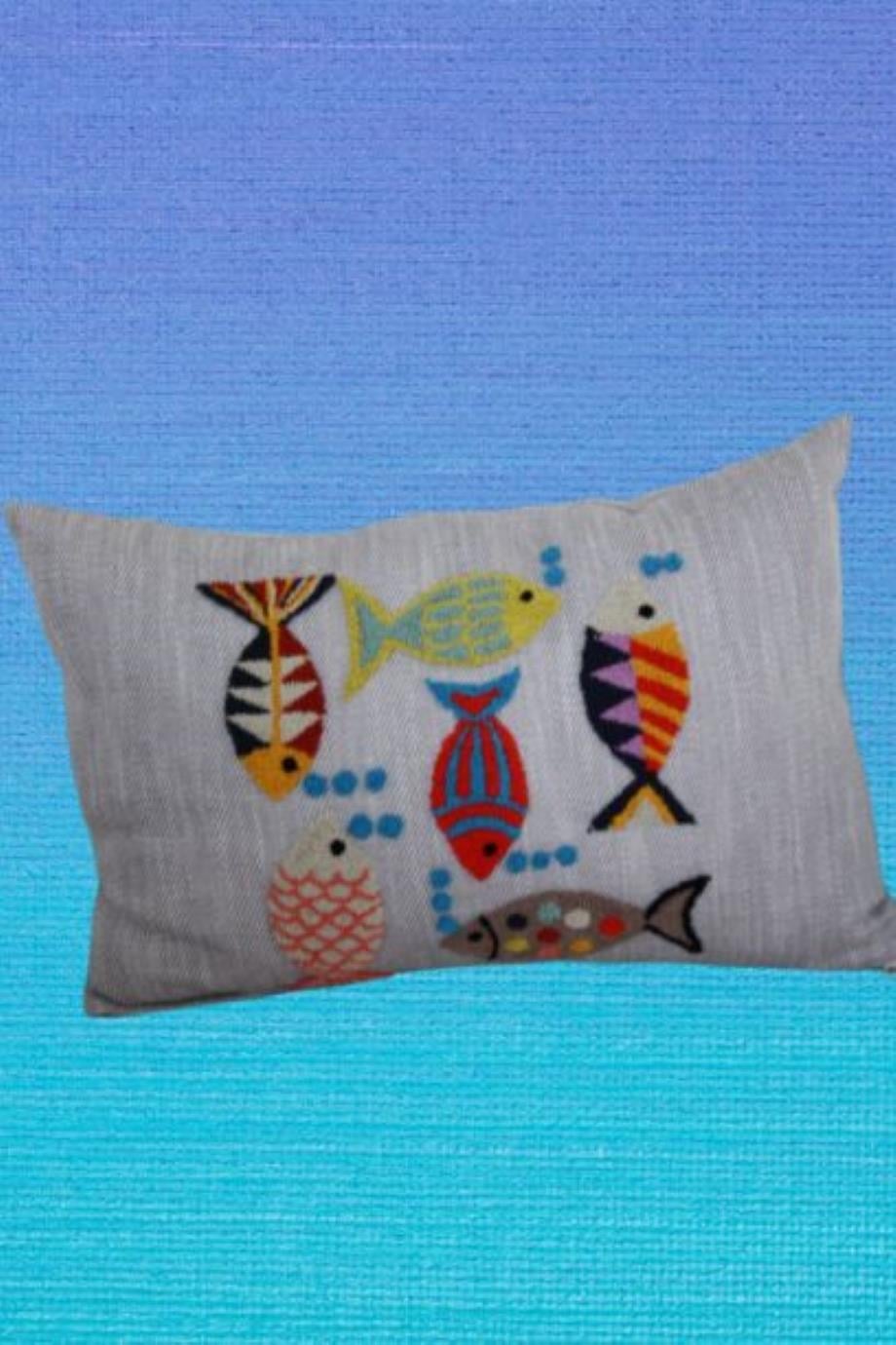 Colourful Sea of Dubai Handmade Cushion Cover