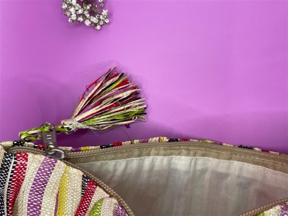 Colourful Straw Madagascar Handbag