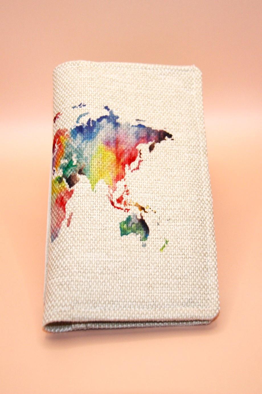Colourful World Passport Cover and Wallet