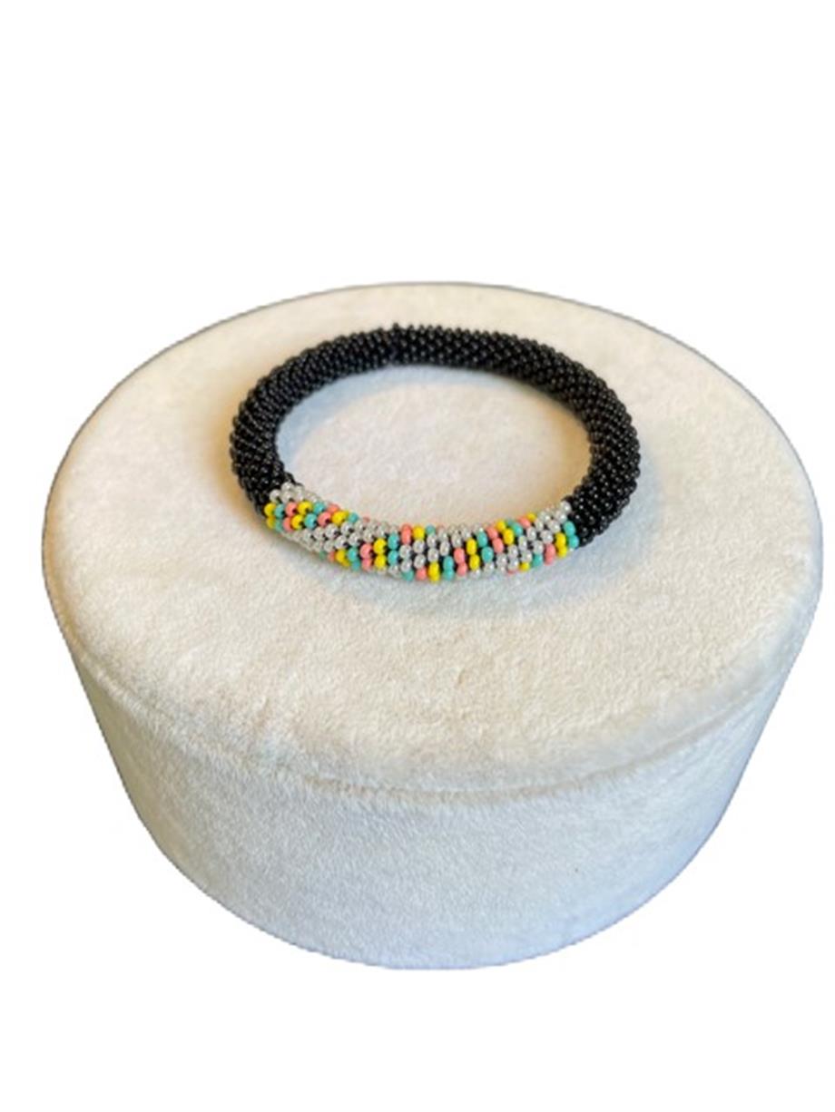 Colours in Black, Knitted Bracelet 