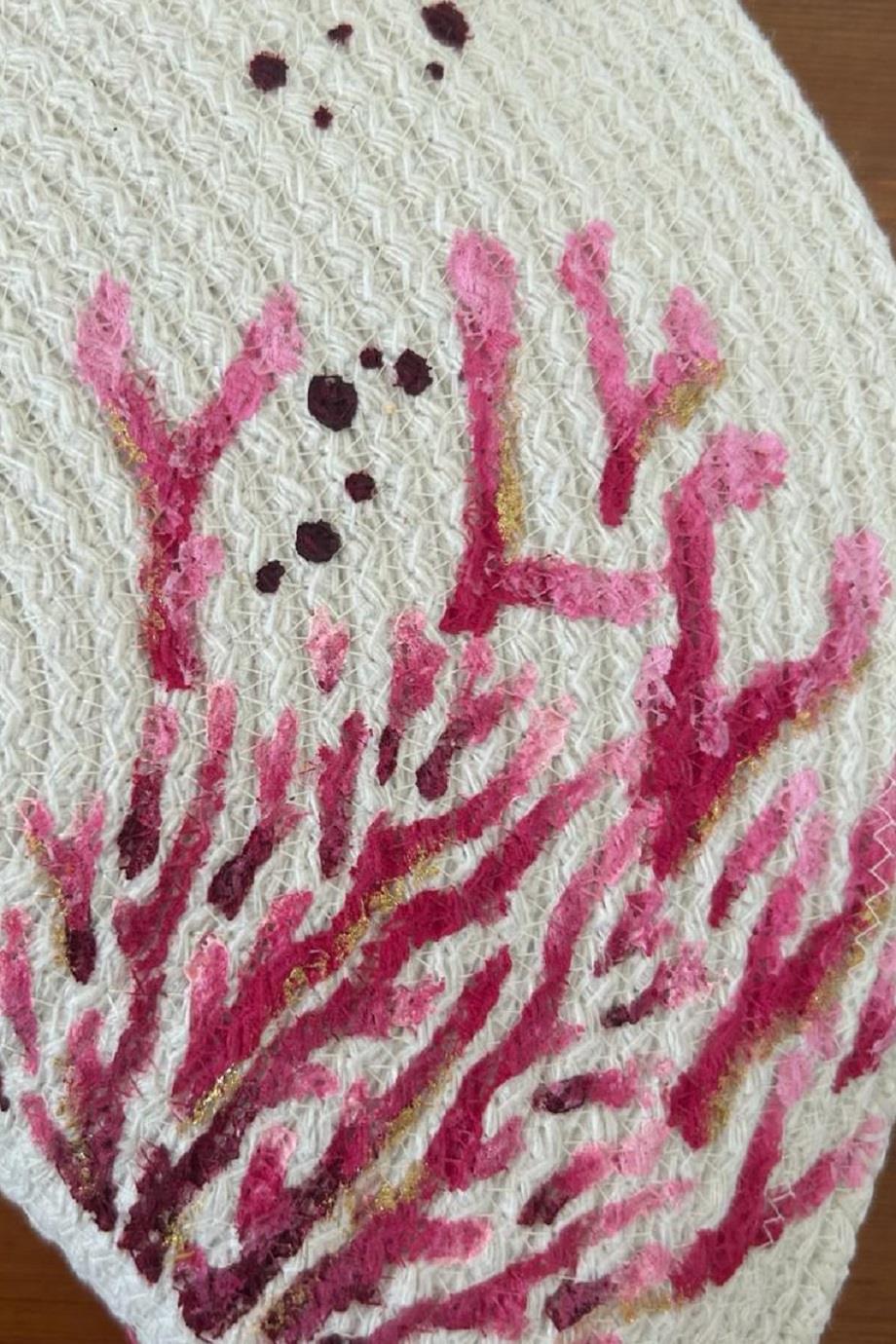 Coral Reef Hand Painted Clutch