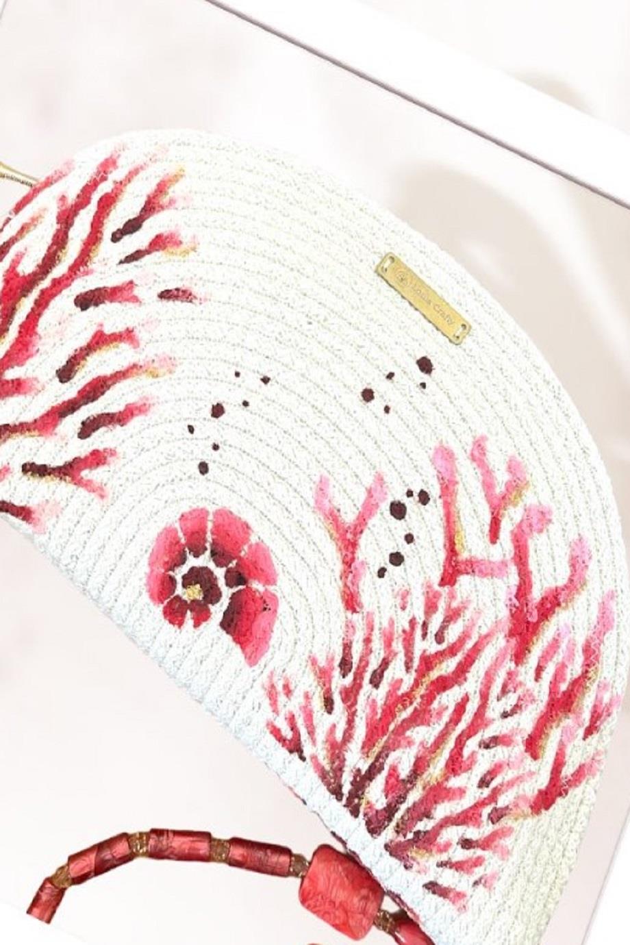 Coral Reef Hand Painted Clutch