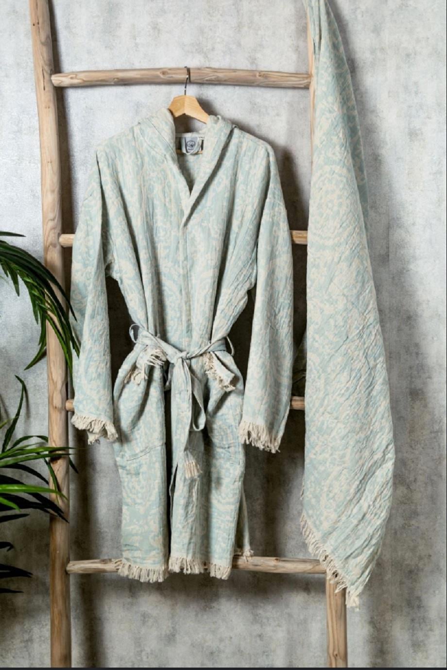 Elegant Bathrobe Set with Towel 