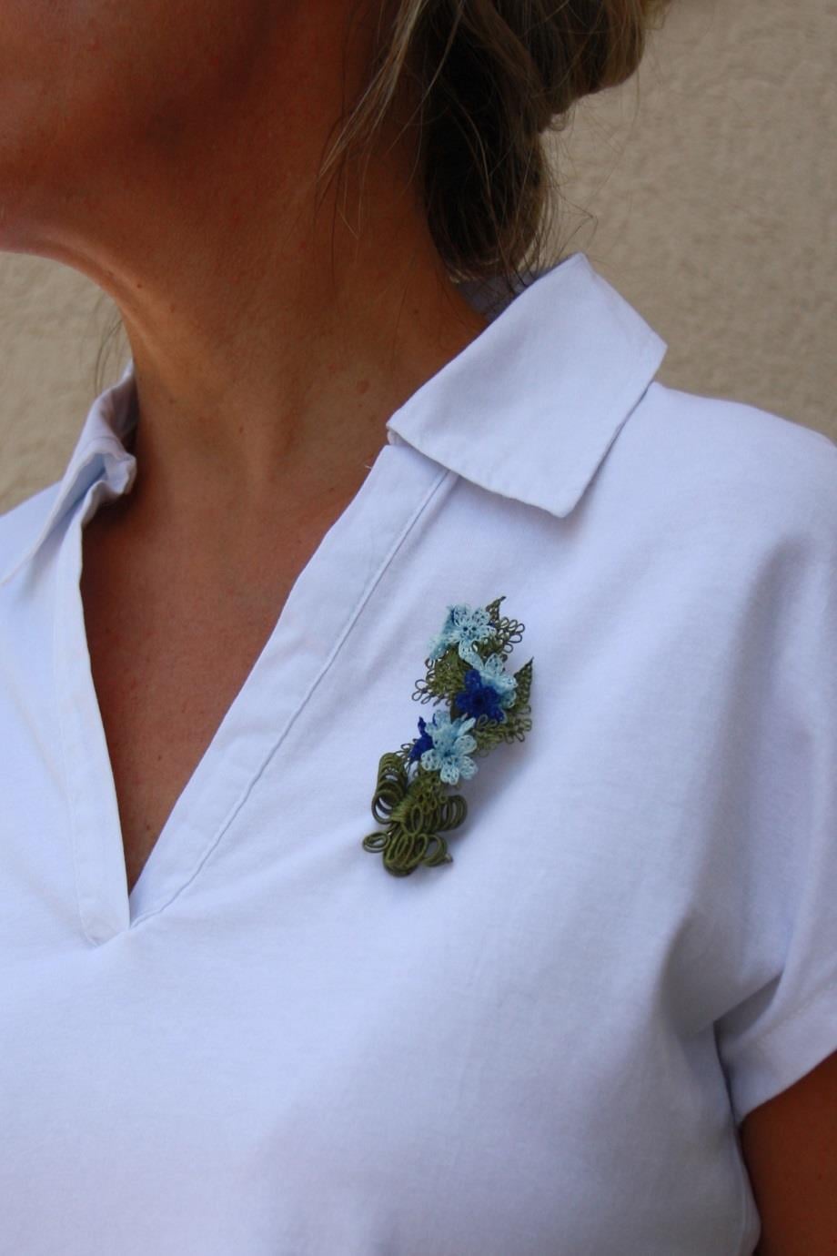 Flower Bouquet Handmade Brooch Gift for Her 