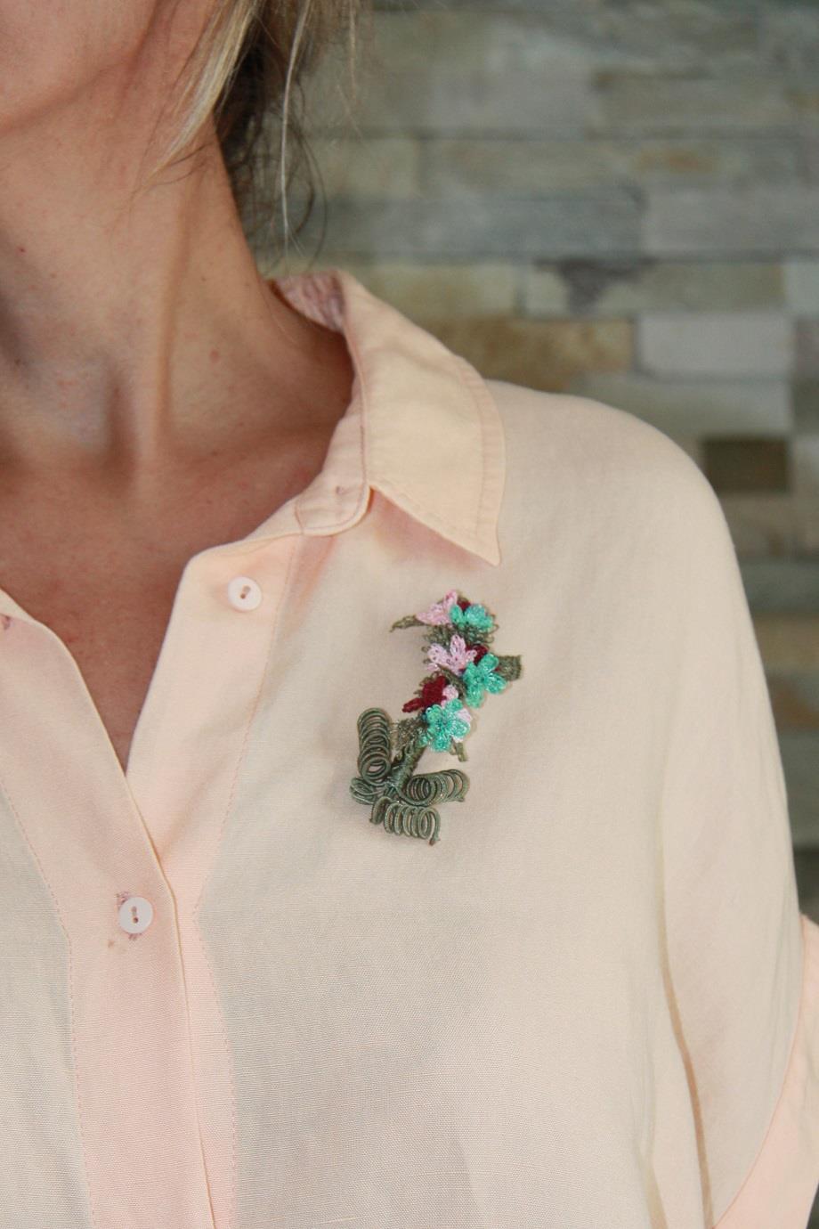 Flower Bouquet Handmade Brooch Gift for Her 