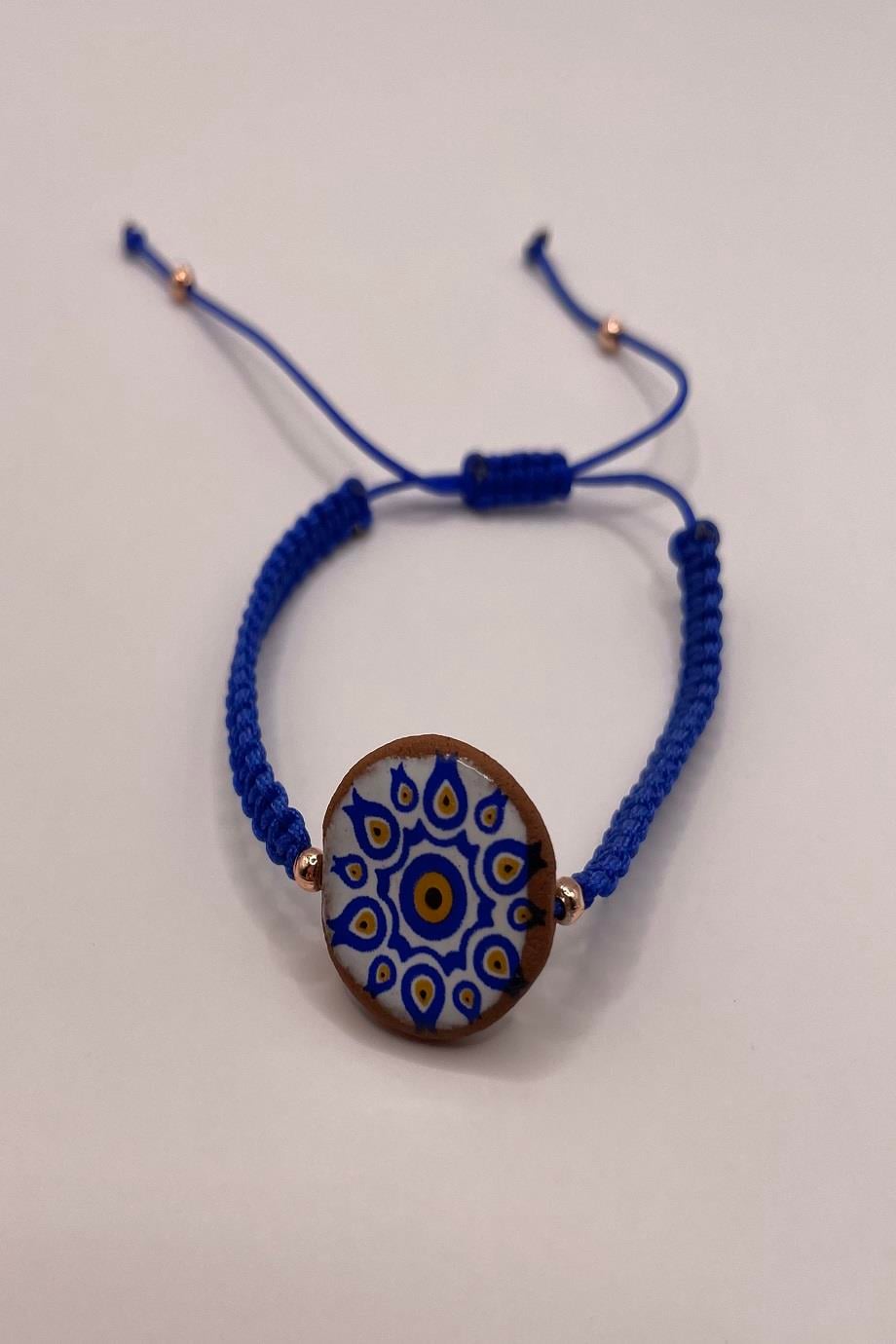 Flower of Love Hand Painted Clay Bracelet