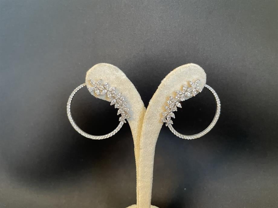 Glorious Bloom in Sterling Silver Earrings 