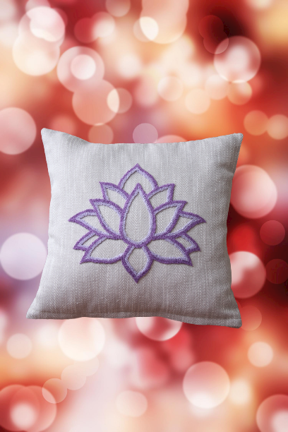 Handmade Lotus Pillow Cover