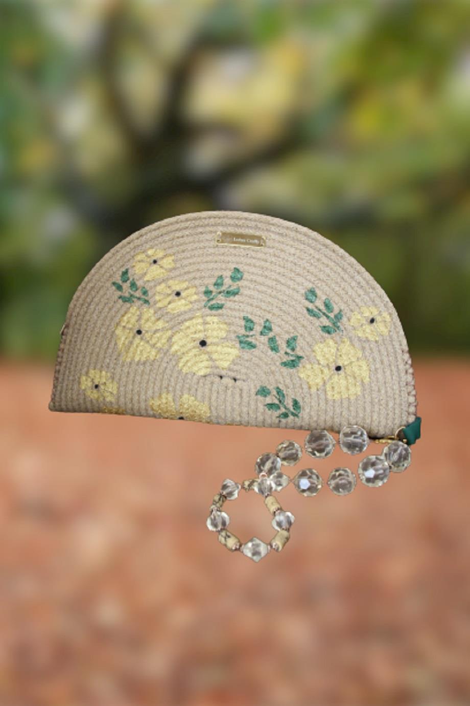Handpainted Poppies Field on Clutch