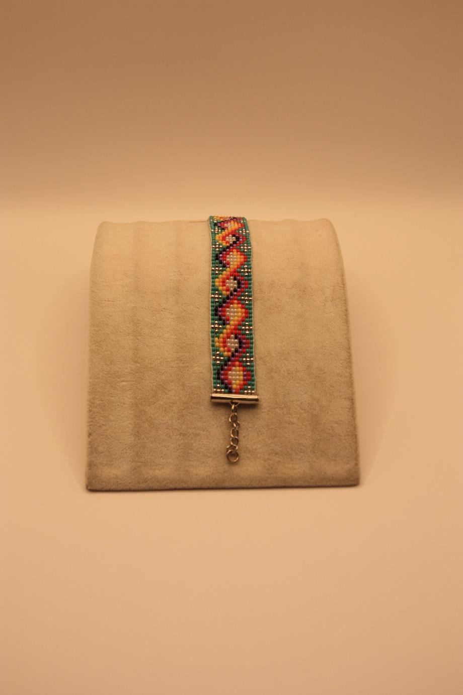 Handwoven Colourful Spiral Bracelet