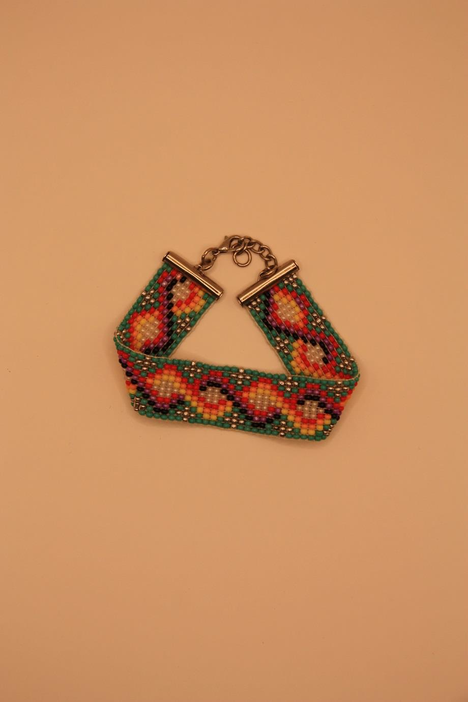 Handwoven Colourful Spiral Bracelet