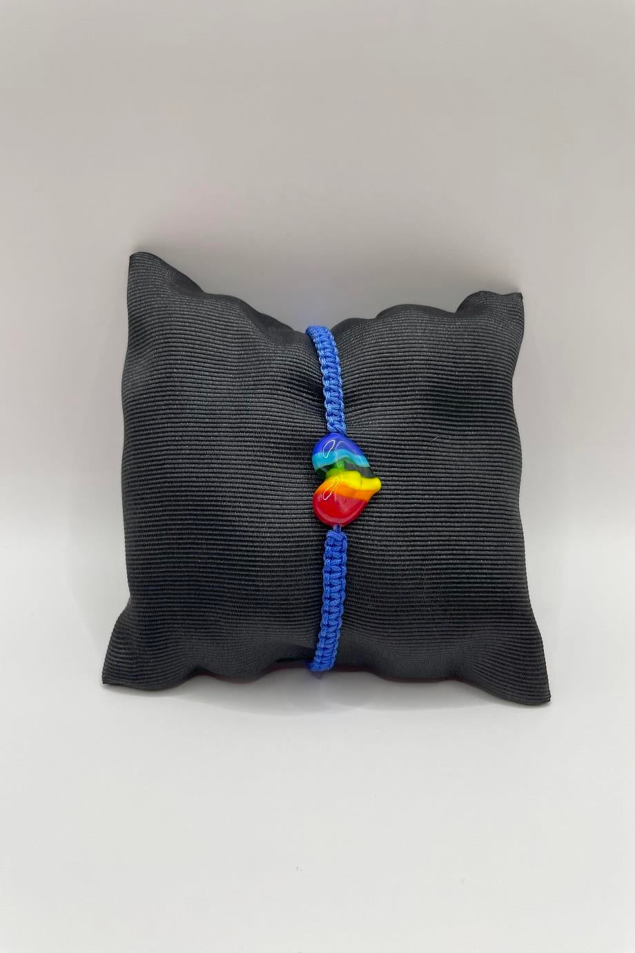 Lovely Rainbow Heart Adjustable Bracelet
